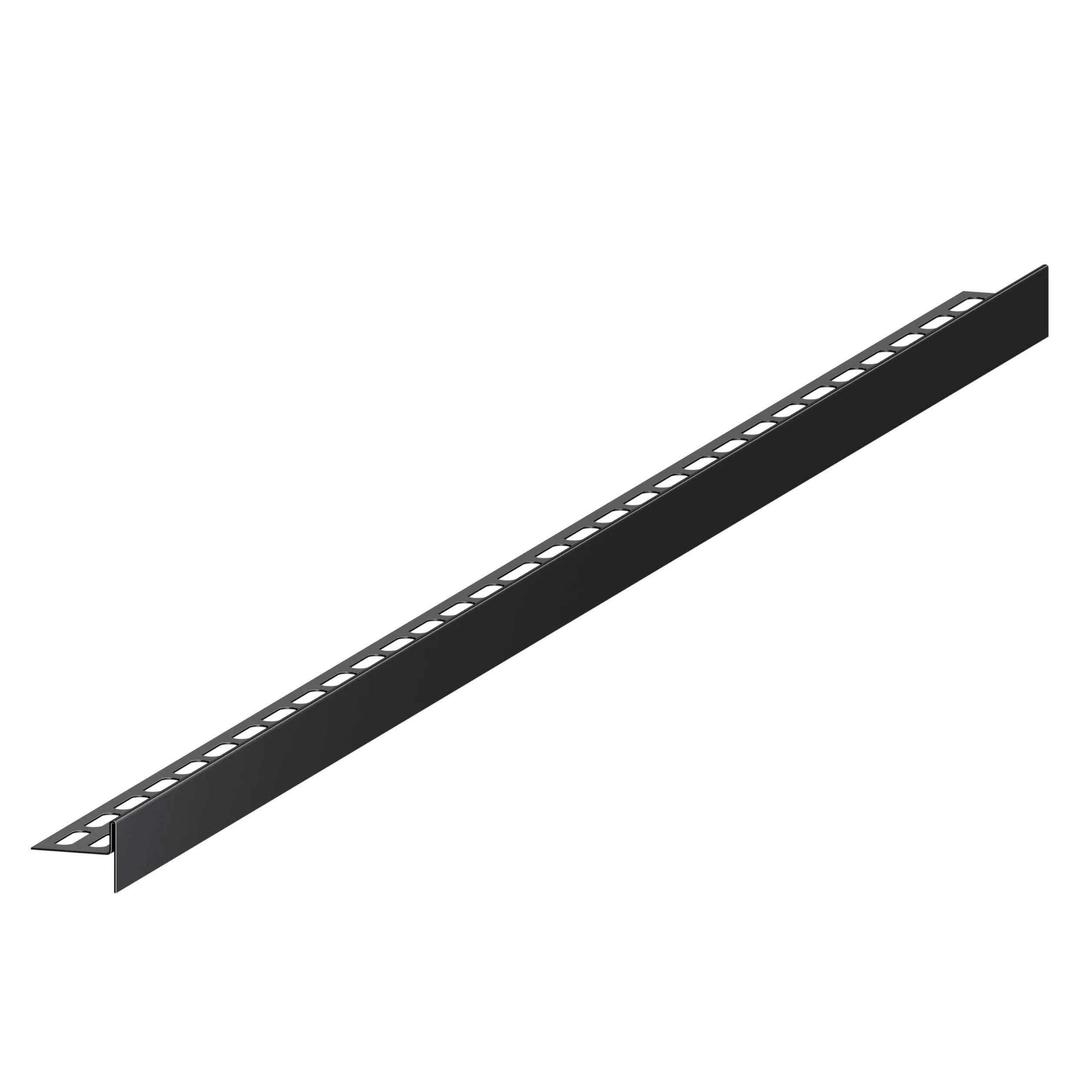 Aquabad stal szlachetna Clive profil do kabiny prysznicowej w kolorze matowej czerni 100 cm, prosty, wysokość krawędzi 14 mm