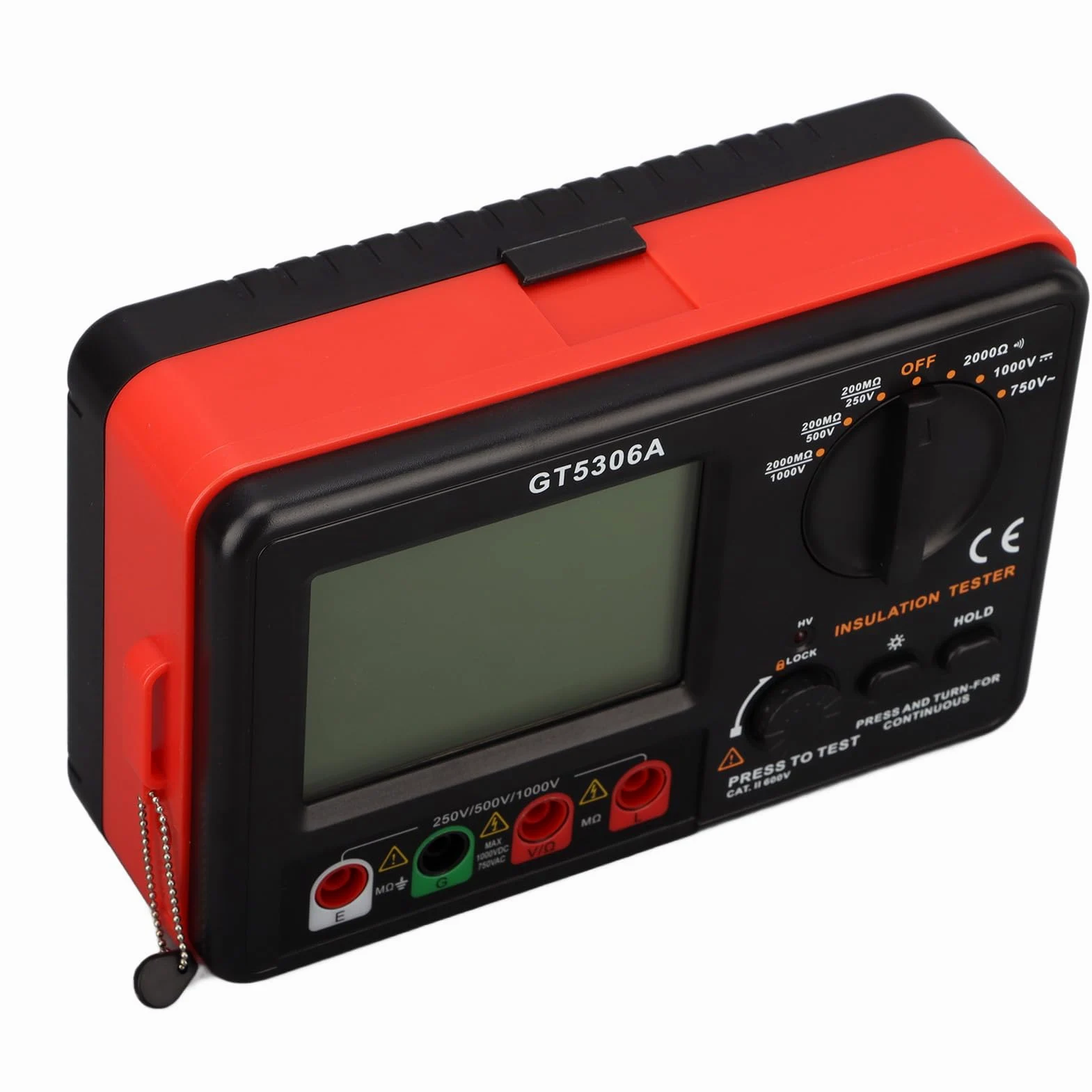 Tester rezystancji izolacji z wyświetlaczem LCD HD, cyfrowy tester rezystancji izolacji do konserwacji elektrycznej
