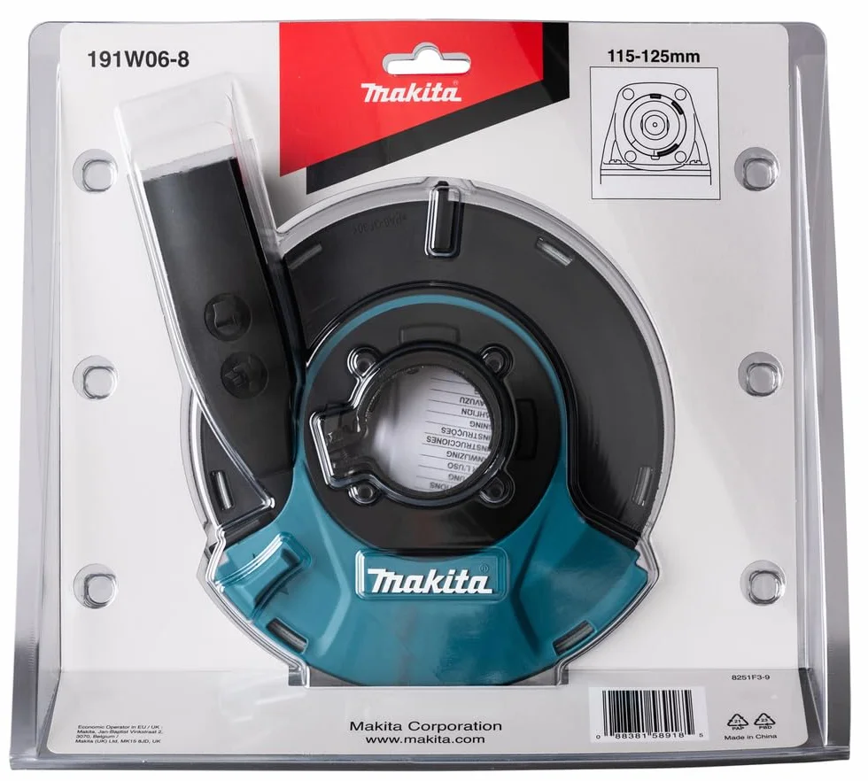 Makita 191W06-8 115/125 mm osłona przeciwpyłowa zestaw K