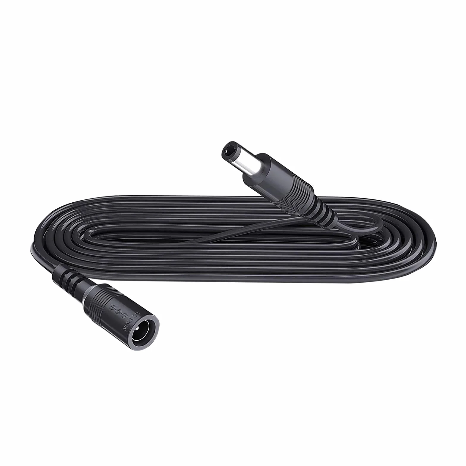 Przedłużacz DC 5-24V 1m wtyczka 5,5mm x 2,1mm do kamery CCTV taśmy LED czarny