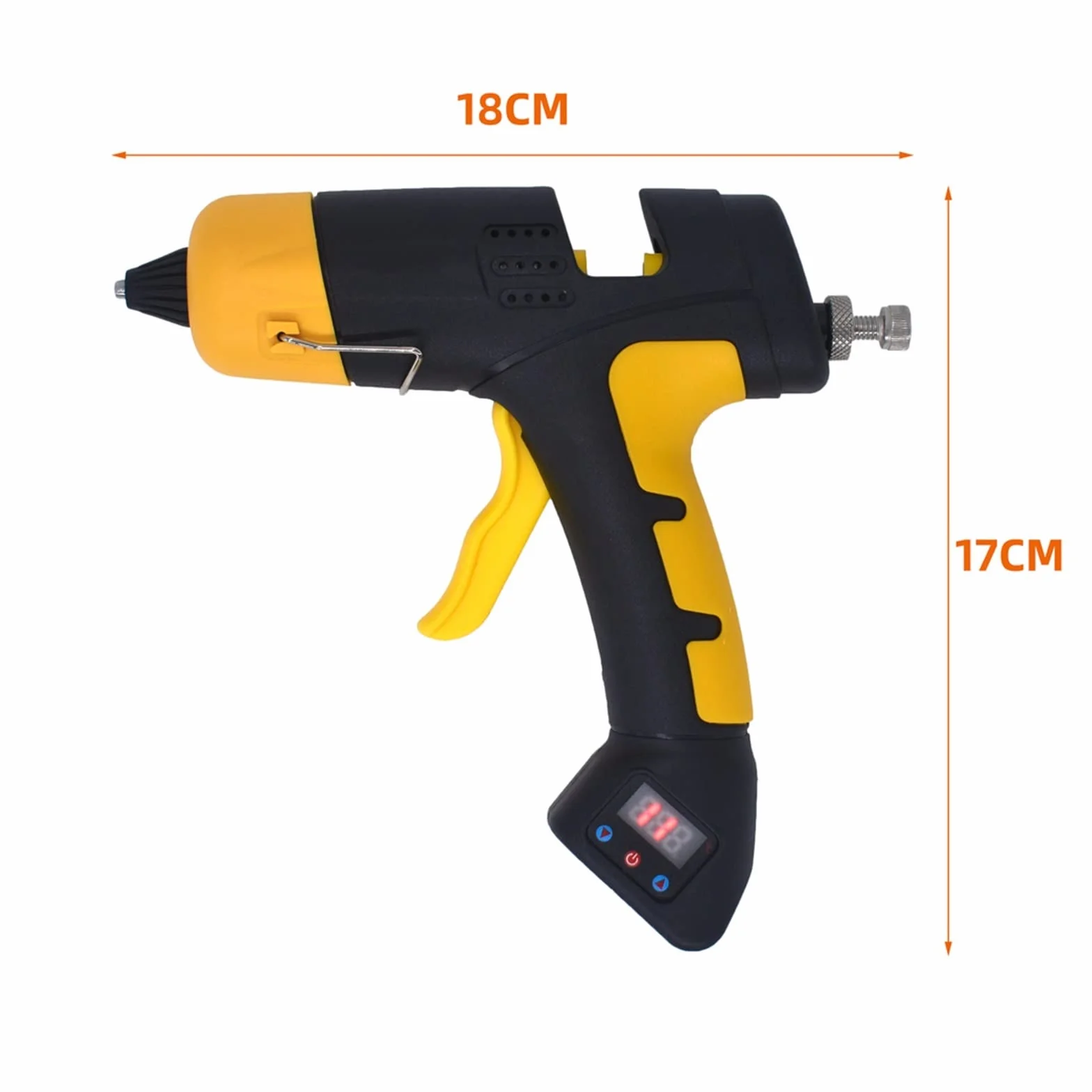 Pistolet Do Kleju Na GorąCo 60w Akumulator Bezprzewodowy Pistolet Do Klejenia Na Gorąco Cyfrowy Wyświetlacz Regulacja Temperatury Użyj 7mm Klej W Sztyfcie Bezprzewodowe Narzędzie Do Naprawy(SET-2)