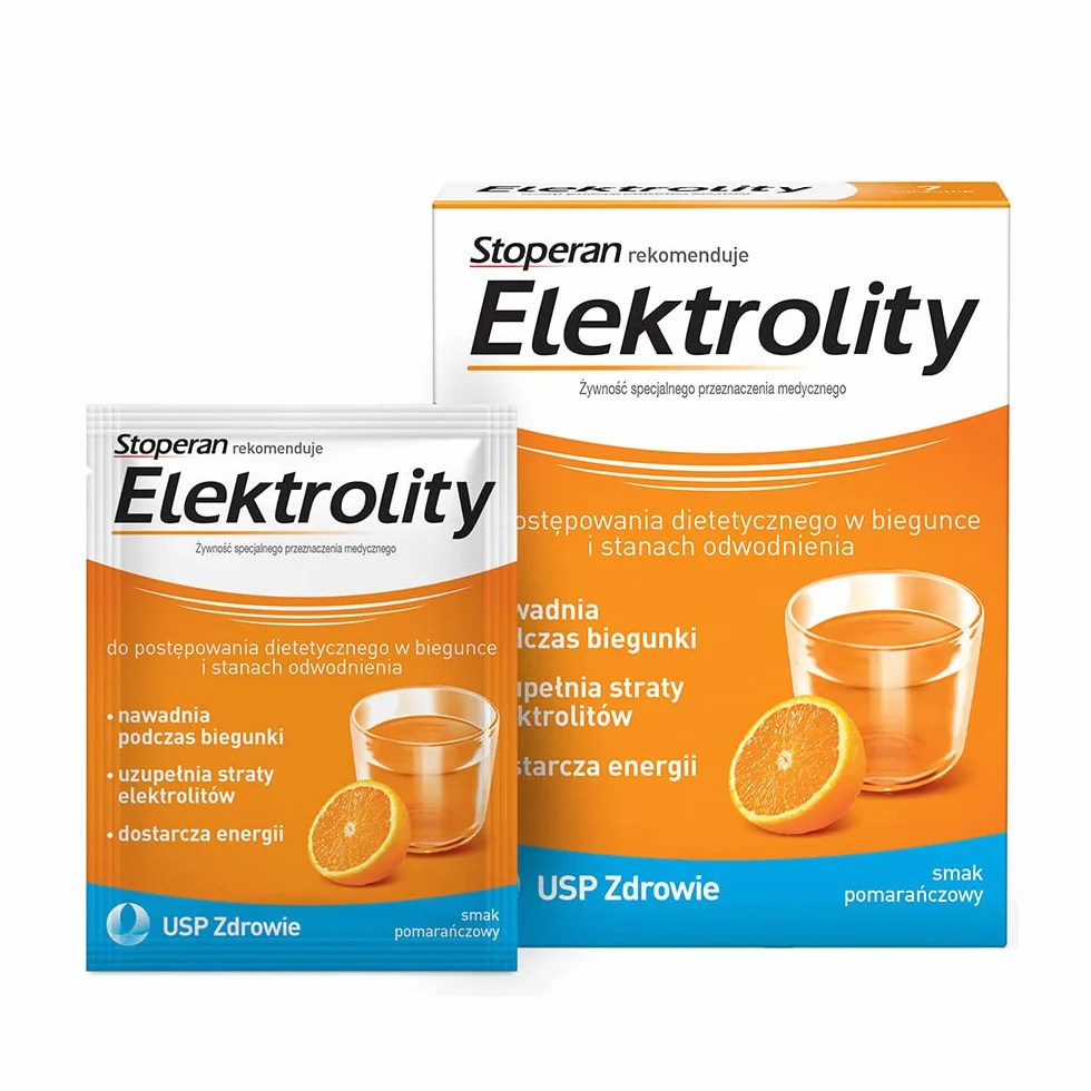 Elektrolity o smaku pomarańczowym 7 saszetek