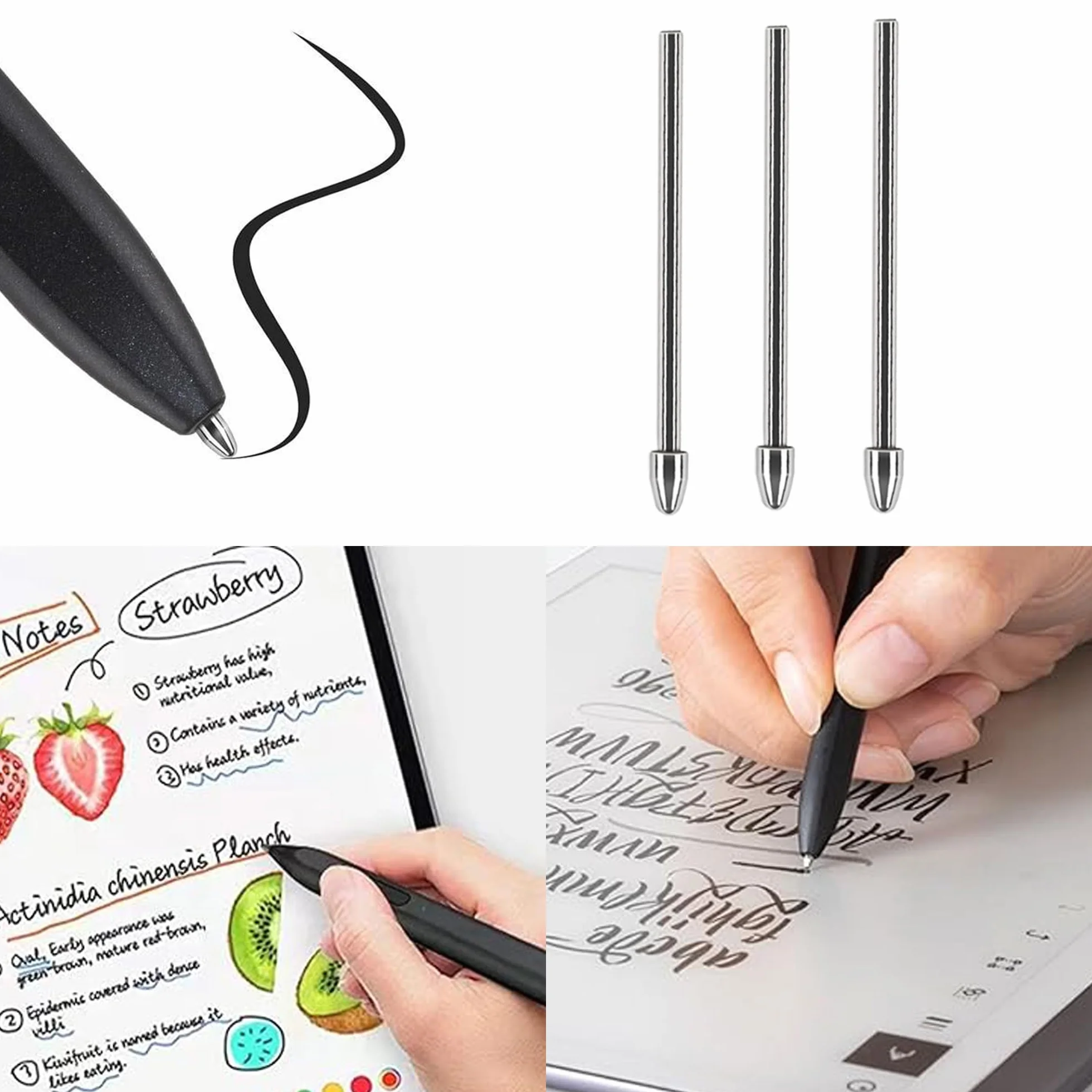 Samsung kompatybilne końcówki S Pen ze stopu tytanu do Note10 Note20 Tab S6 S7 S8 3 szt