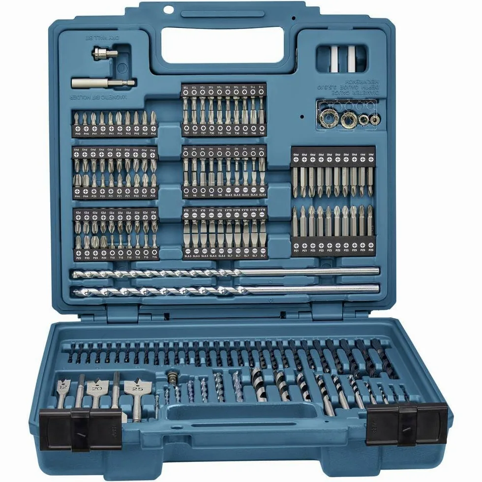 Makita E-11689 Zestaw Akcesoriów, Zielony/Srebrny, ‎335 x 315 x 115 cm; 4.71 kg, 256 Elementów