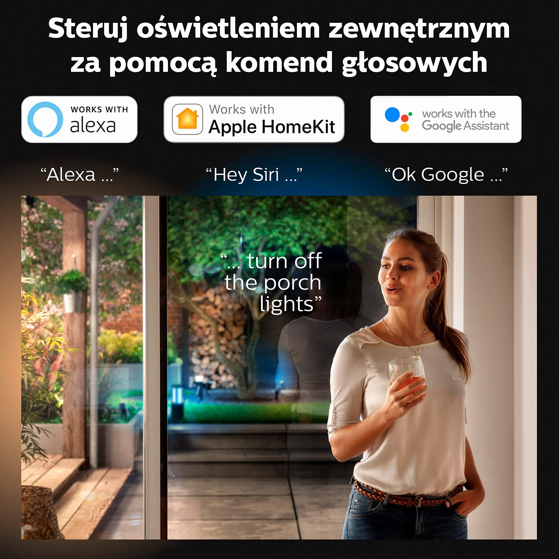 Philips Hue White and color ambiance Taśma LED 2 m – tereny zewnętrzne Taśma LED 1 × 2 m Białe i kolorowe światło Zasilacz w zestawie Inteligentne sterowanie dzięki mostkowi Hue Bridge*