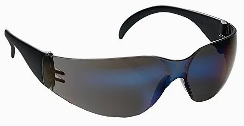 Galeton 9304 OUTLAW lekkie okulary ochronne przeciw zadrapaniom z bardzo szerokimi zausznikami, niebieskie lustro