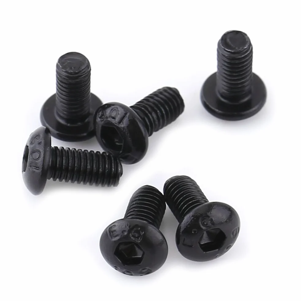 Śruby z łbem płaskim, M3, ze stopu stali klasy 10,9, kompletny gwint, pojedynczy koniec (M3 x 6 mm)