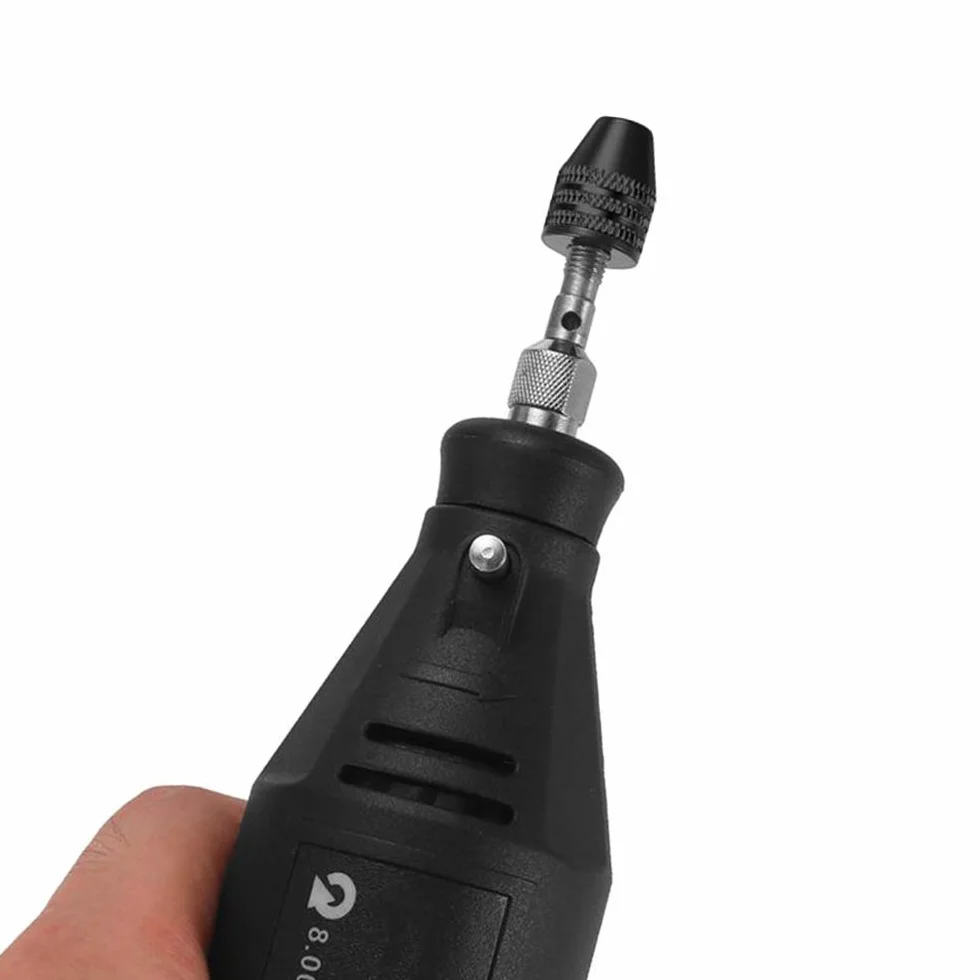 Mesee 2 sztuki Keyless Mini adapter do uchwytu wiertarskiego, 0,3-3,4 mm, szybkomocujący, mini-3-szczękowy uchwyt wiertarski, adapter śrubokrętu do szlifierek elektrycznych