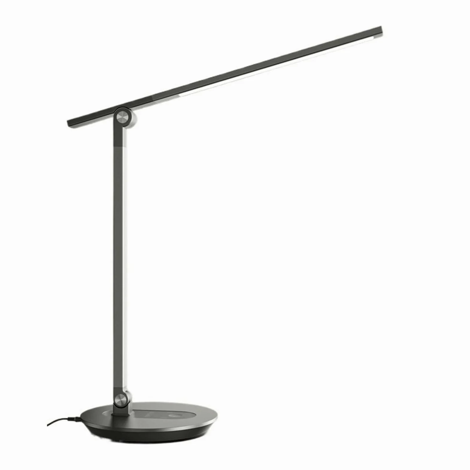 Lampy biurkowe Lampa biurkowa LED, lampa stołowa chroniąca oczy z 15 trybami oświetlenia, funkcja dotykowa/pamięci, możliwość ściemniania, praca w domu (szara) lampka nocna