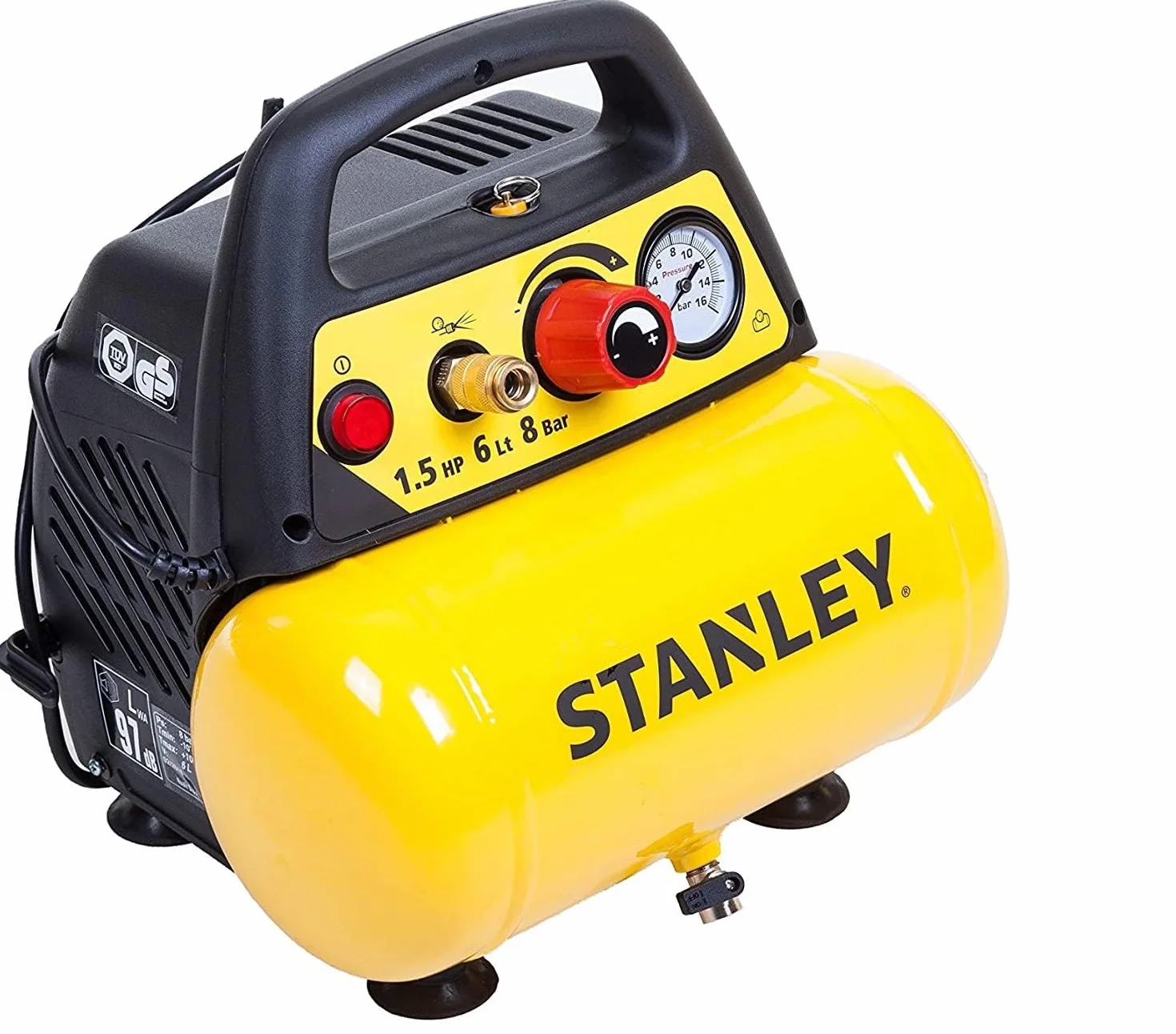 Stanley Dn200/8/6 Kompresor, Żółty/Czarny, 38 x 38 x 35 cm