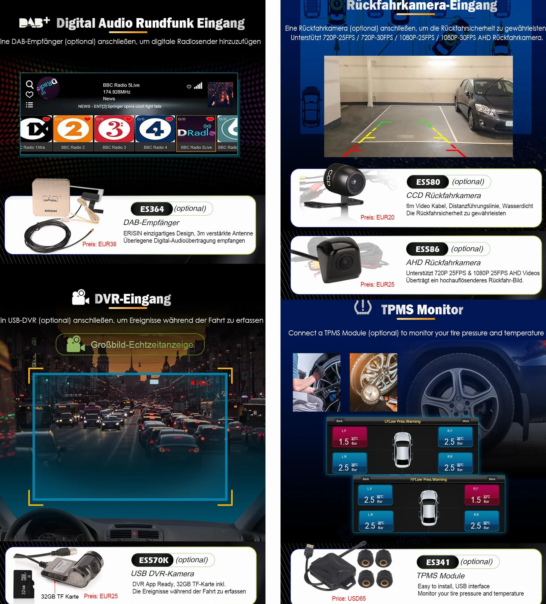 Erisin radio samochodowe Android 13 8-rdzeniowy 4 GB RAM 64 GB ROM GPS Bluetooth do BMW E90 E91 E92 E93 E60 E61 E63 E64 CIC iDrive CarPlay