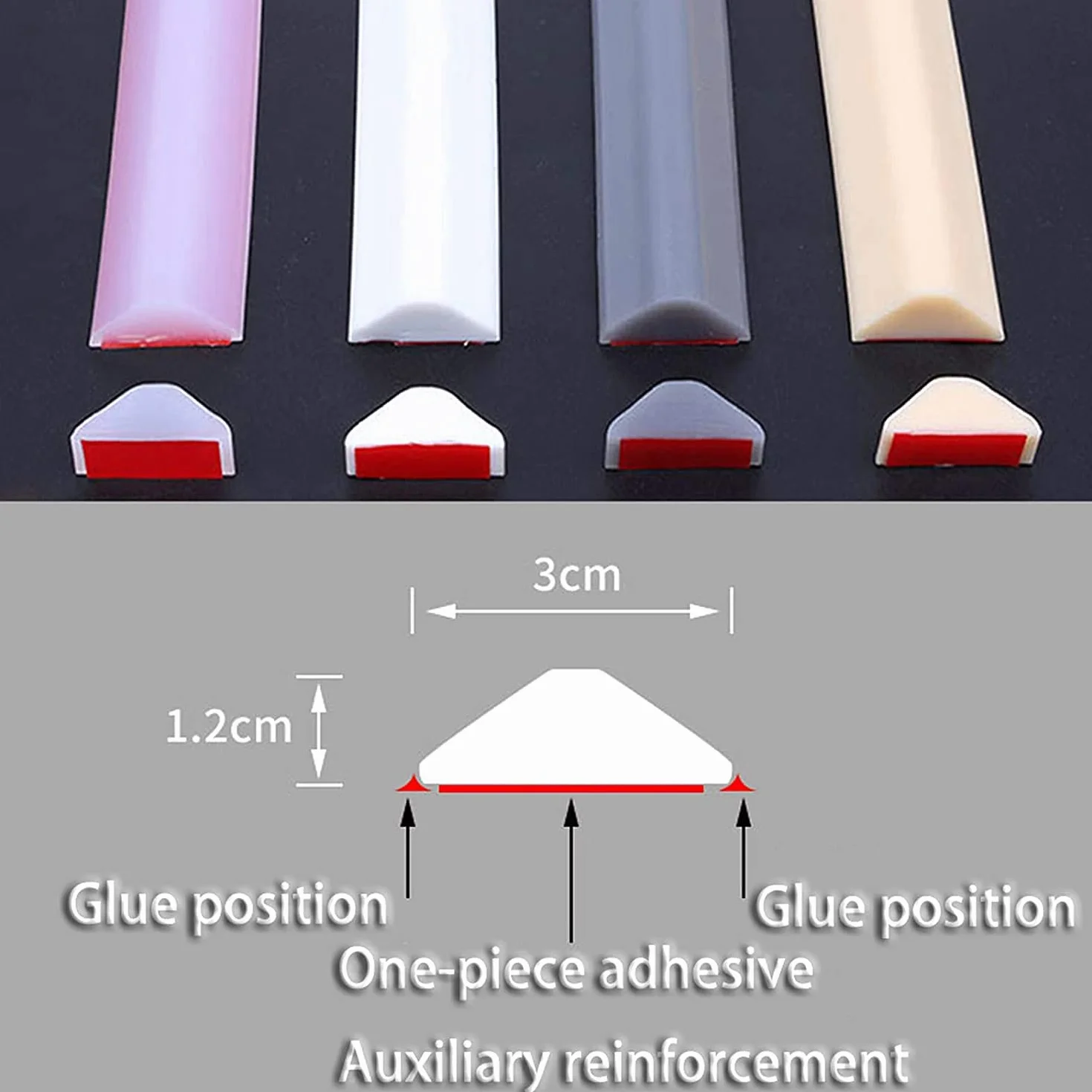 Elastyczna listwa uszczelniająca do łazienki na podłogę Ber Waterof 280 cm próg Ed Water Retent Guard (czarny)