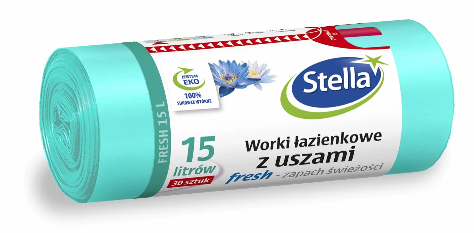 Stella worki łazienkowe z uszami FRESH - o świeżym zapachu 15L 30szt