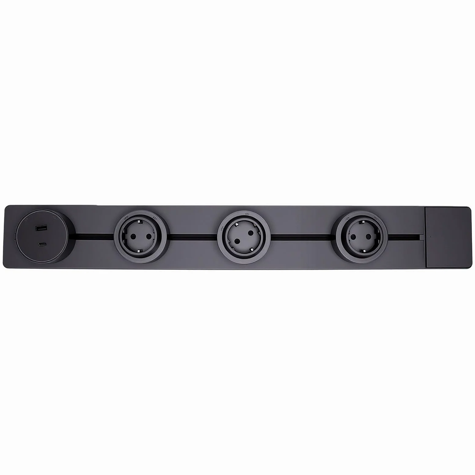 Gniazdo Szynowe 60 Cm z USB A i C |2-bolcowy Wymienny Adapter System Gniazdek Elektrycznych Wskaźnik Niebieskiego światłA do Kuchni w Domowym Biurze