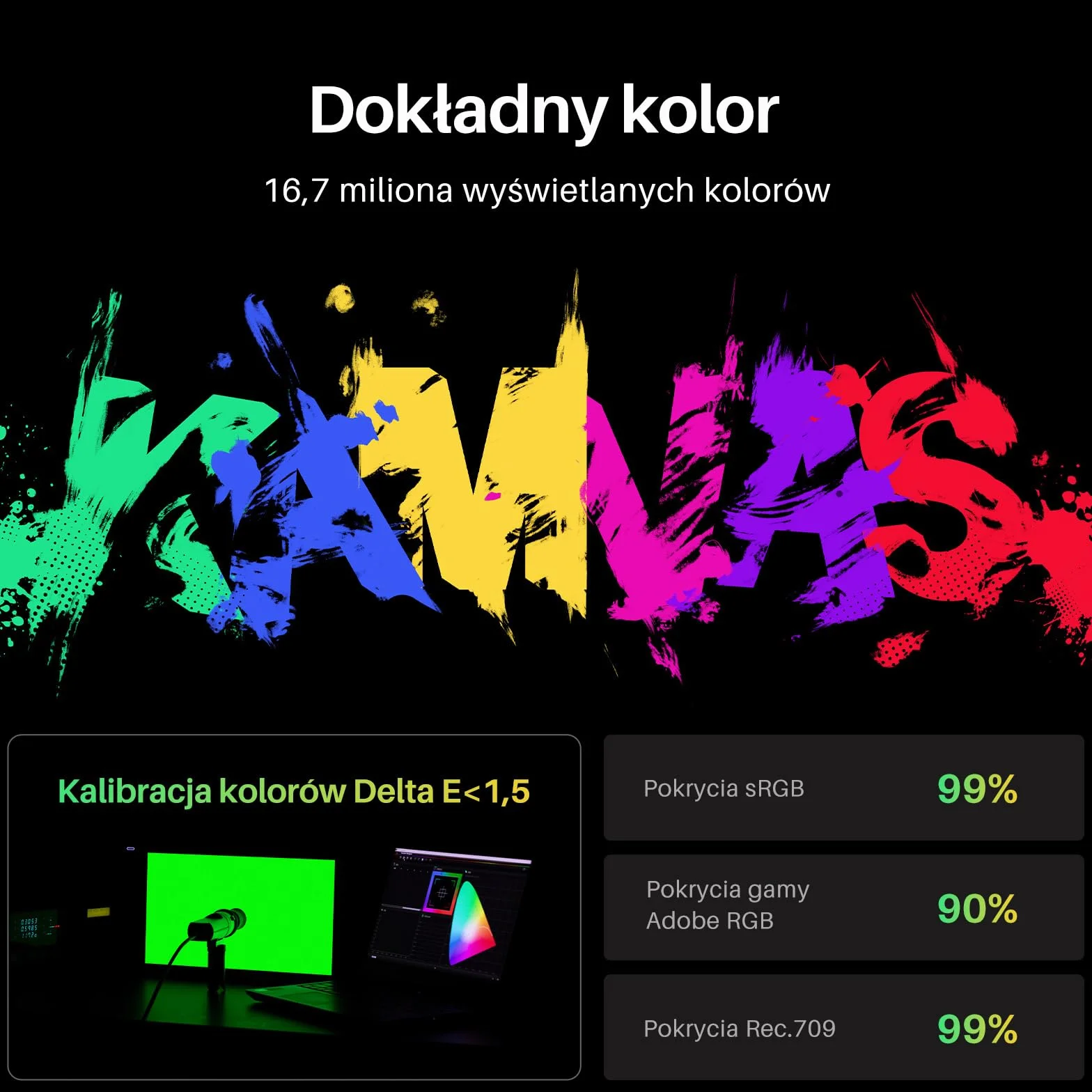 HUION KAMVAS 16 (Gen 3) Tablet graficzny z ekranem 15,8 cala 2,5K QHD 99% sRGB PenTech 4.0 16384 nacisku pióra