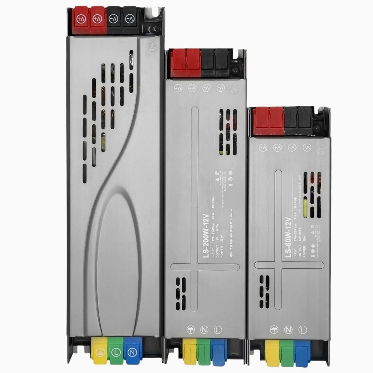 Sterownik LED DC12/24V AC170-264V 60W 100W 200W 300W 400W do taśm LED RGB RGBIC (DC12V, 200W)