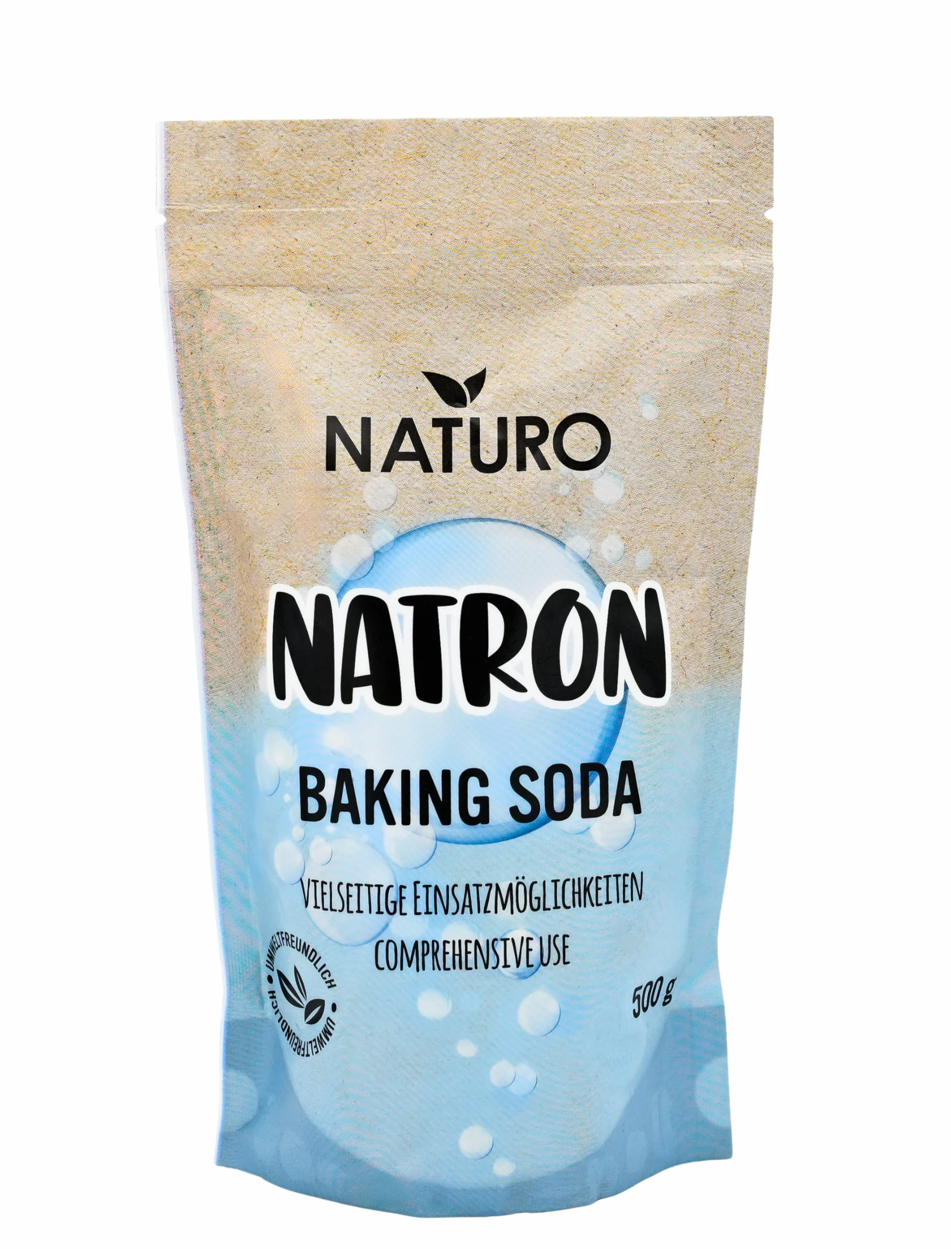 Naturo - Soda oczyszczona w proszku 500 g – wszechstronna do czyszczenia, gospodarstwa domowego i kuchni – przyjazna dla środowiska, przyjazna dla skóry i nietoksyczna