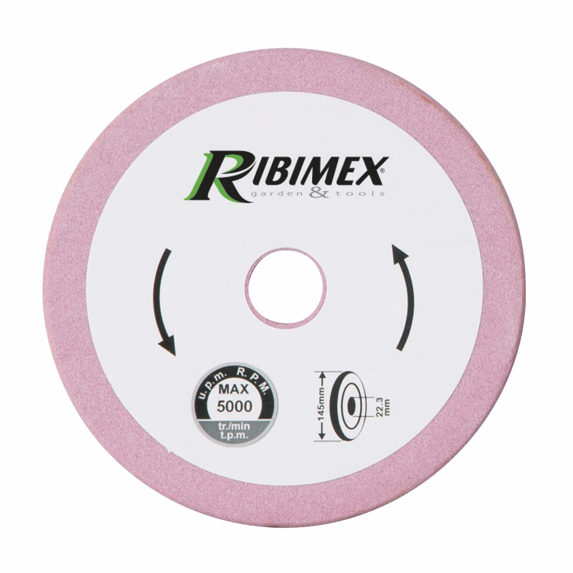 Ribimex PRIM145/32 zapasowa tarcza szlifierska do PRS660, 145 x 3,2 x 22,3 mm, różowa/biała