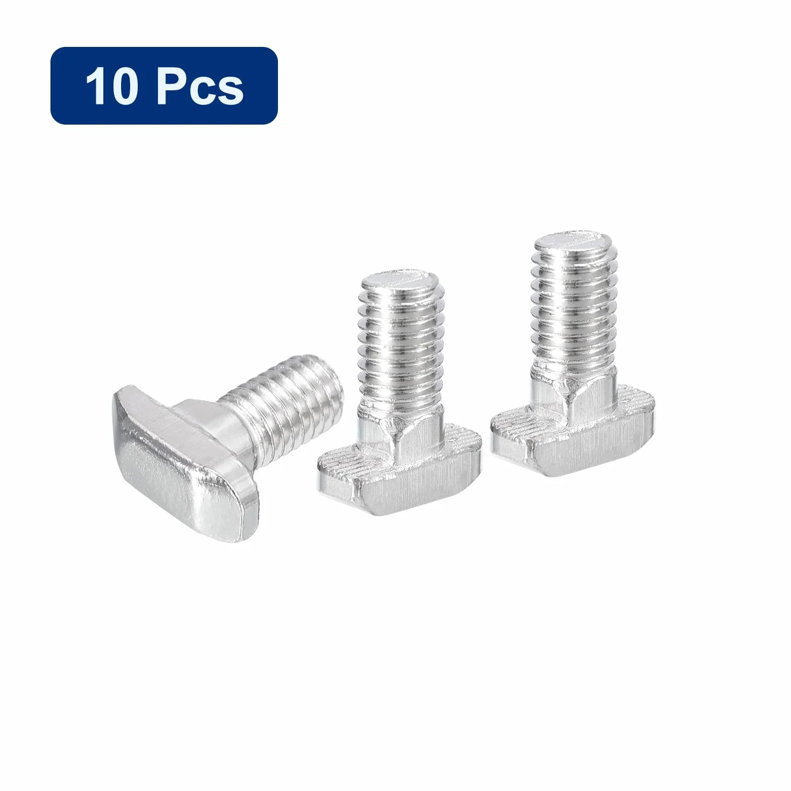 QUARKZMAN 10 sztuk śrub z rowkiem T, M8 x 16 mm, śruba z łbem młotkowym, śruba T do 4040 serii T profil aluminiowy, stal nierdzewna 304, kolor srebrny