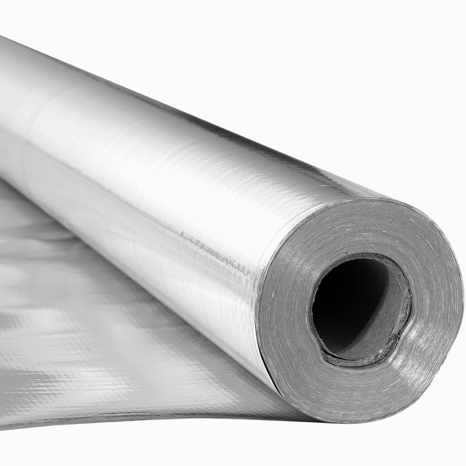 VEVOR Folia izolacyjna z nieperforowanej tkaniny, 0,15 mm, folia odblaskowa 38,1 m x 122 cm, dwustronna ochrona przed odbiciem ciepła z folii aluminiowej, rolka termoizolacyjna do dachów okiennych