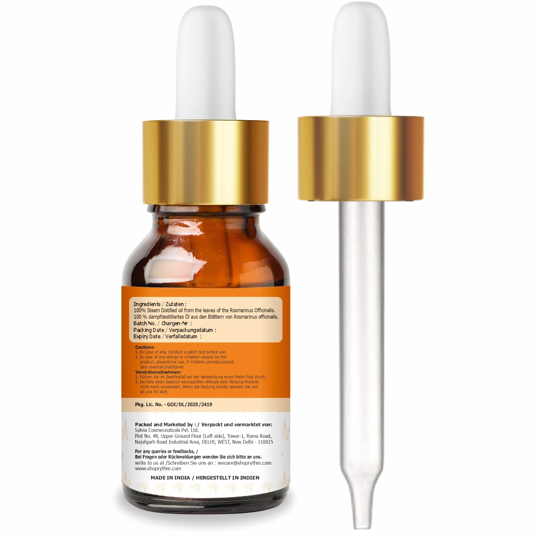 Olejek z rozmarynu Crysalis (Rosmarinus officinalis L.) – 1,01 Fl Oz (30 ml)