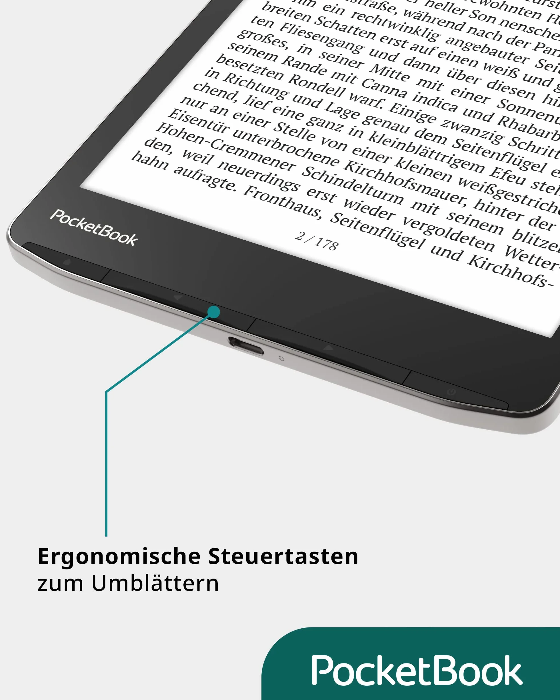 Pocketbook Inkpad 4 PB743G-U-WW-B Czytnik E-Booków, Stardust Silver, 32 GB