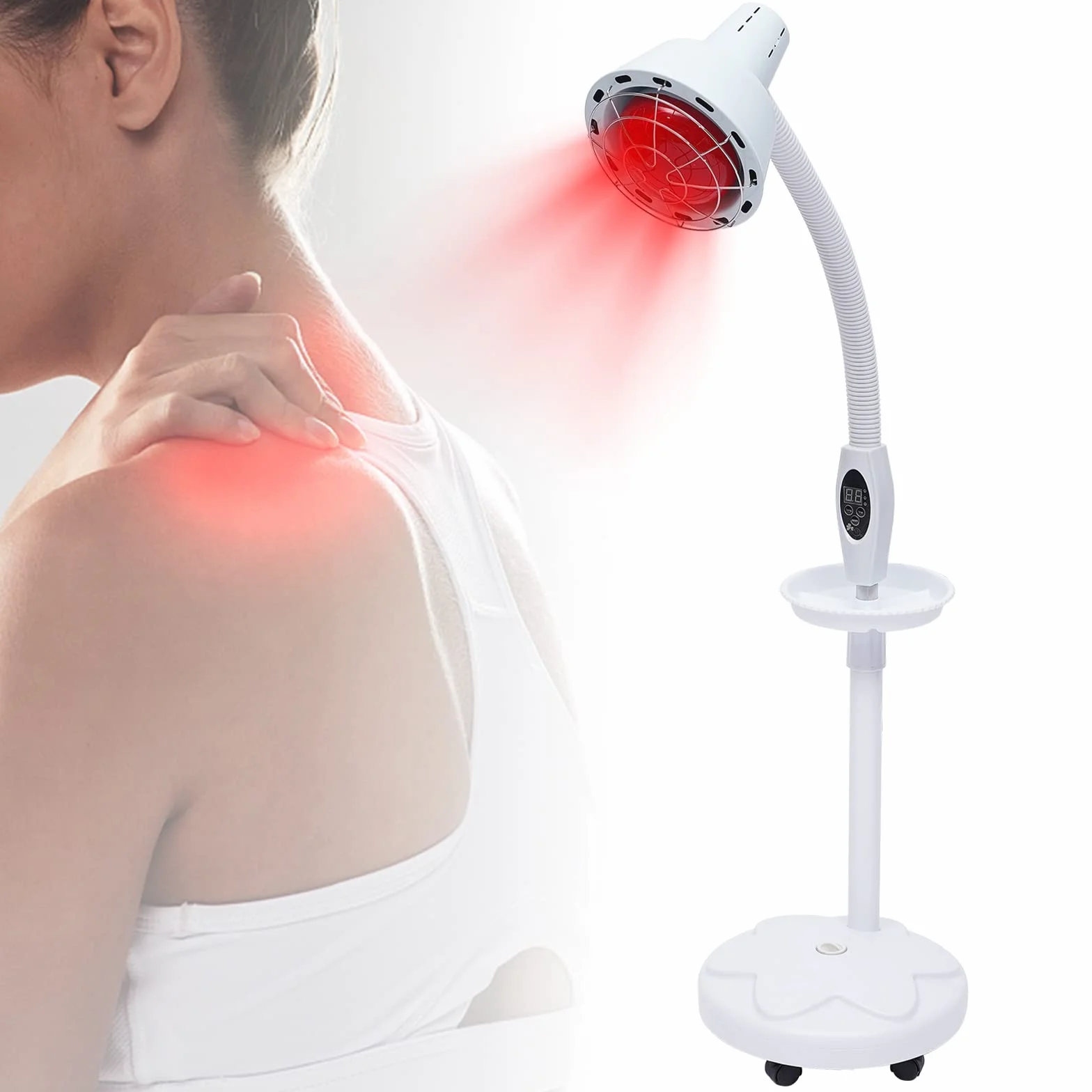 Lampa na podczerwień czerwone światło 275 W 10 ustawień temperatury 8-70°C pilot zdalnego sterowania