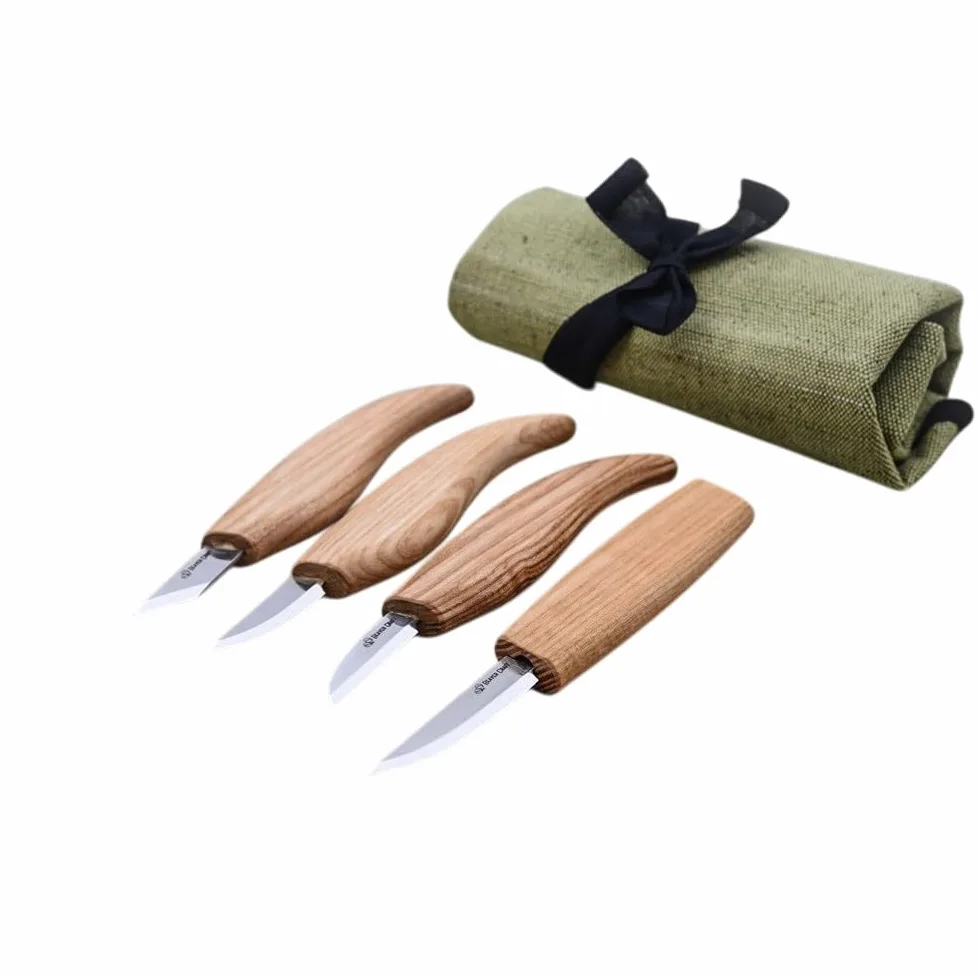 Zestaw 4szt. noży rzeźbiarskich w etui Beaver Craft