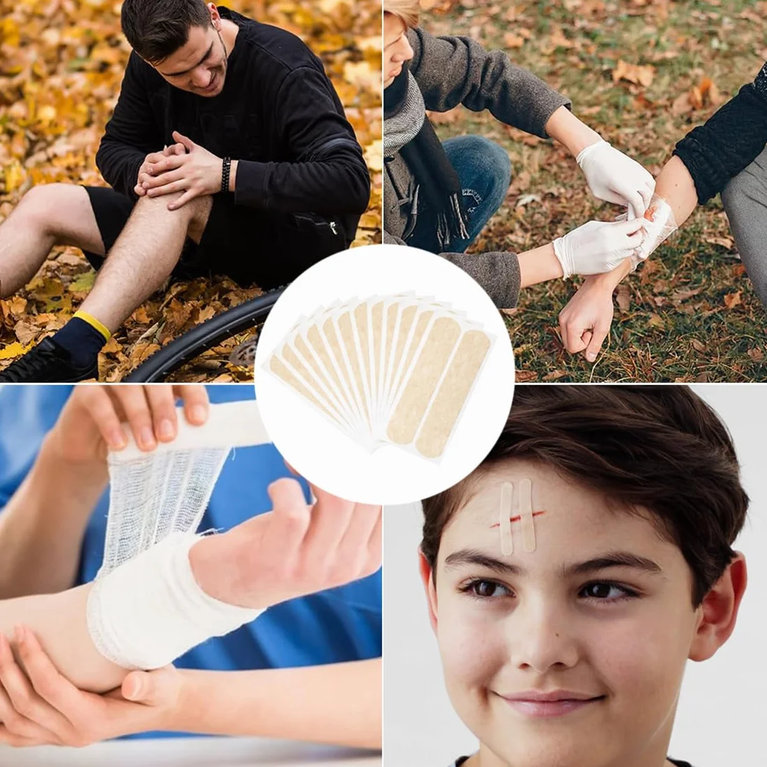 Sterylne paski na ranę, 30 pasków, do zamykania ran, hipoalergiczne plastry naprawcze do ran, 21 x 100 mm