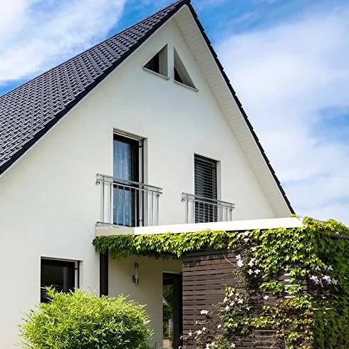 ECD Germany Balkon Francuski 156 X 90 Cm | Z 11 Pretami Wypelniajacymi | Blyszczacy | Stal Nierdzewna | Balustrada Balkonowa Kratka Okienna