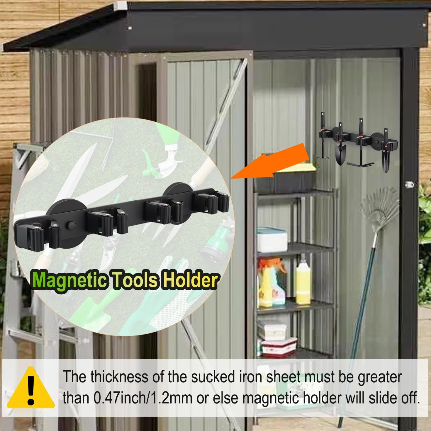 Mocny magnetyczny uchwyt na miotłę do mopa, wytrzymały magnetyczny wieszak na miotłę, magnetyczny uchwyt na miotłę do czyszczenia narzędzi, antypoślizgowy stojak do przechowywania do domu, kuchni,