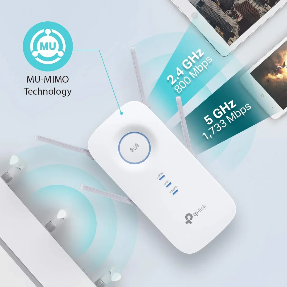 Tp-Link RE655 Repeater Biały 2600 Mb/s