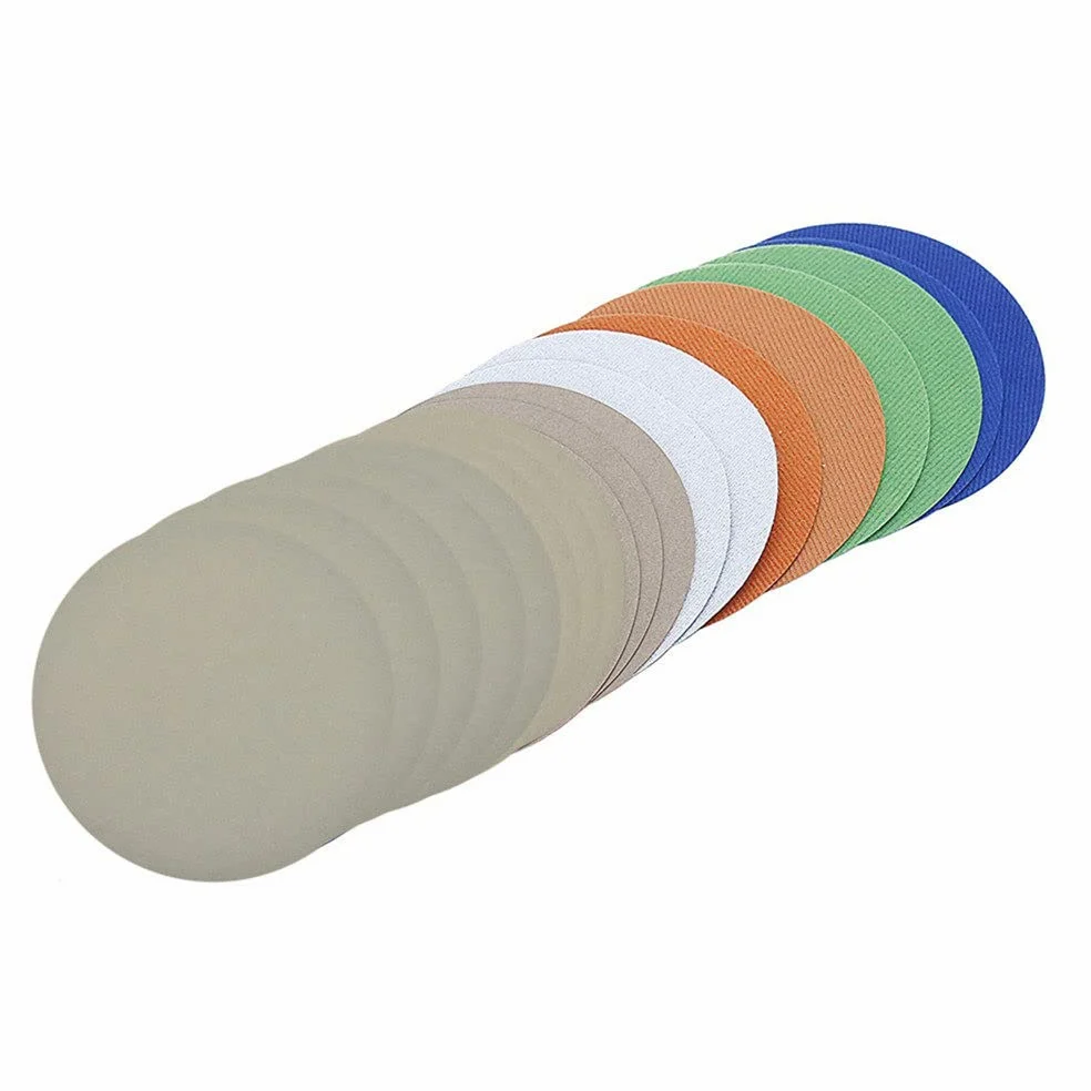 20 sztuk 5 Cal 125mm Super dokładne tarcze szlifierskie zestaw 3000/5000/7000/10000 Grit mokry i suchy papier ścierny do automatycznego polerowania drewna, 20 sztuk x3000