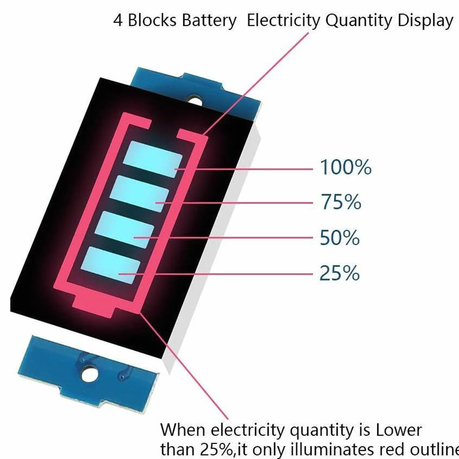RUNCCI-YUN moduł wskaźnika pojemności baterii litowej 1S 3,7 V 4 sztuki LED