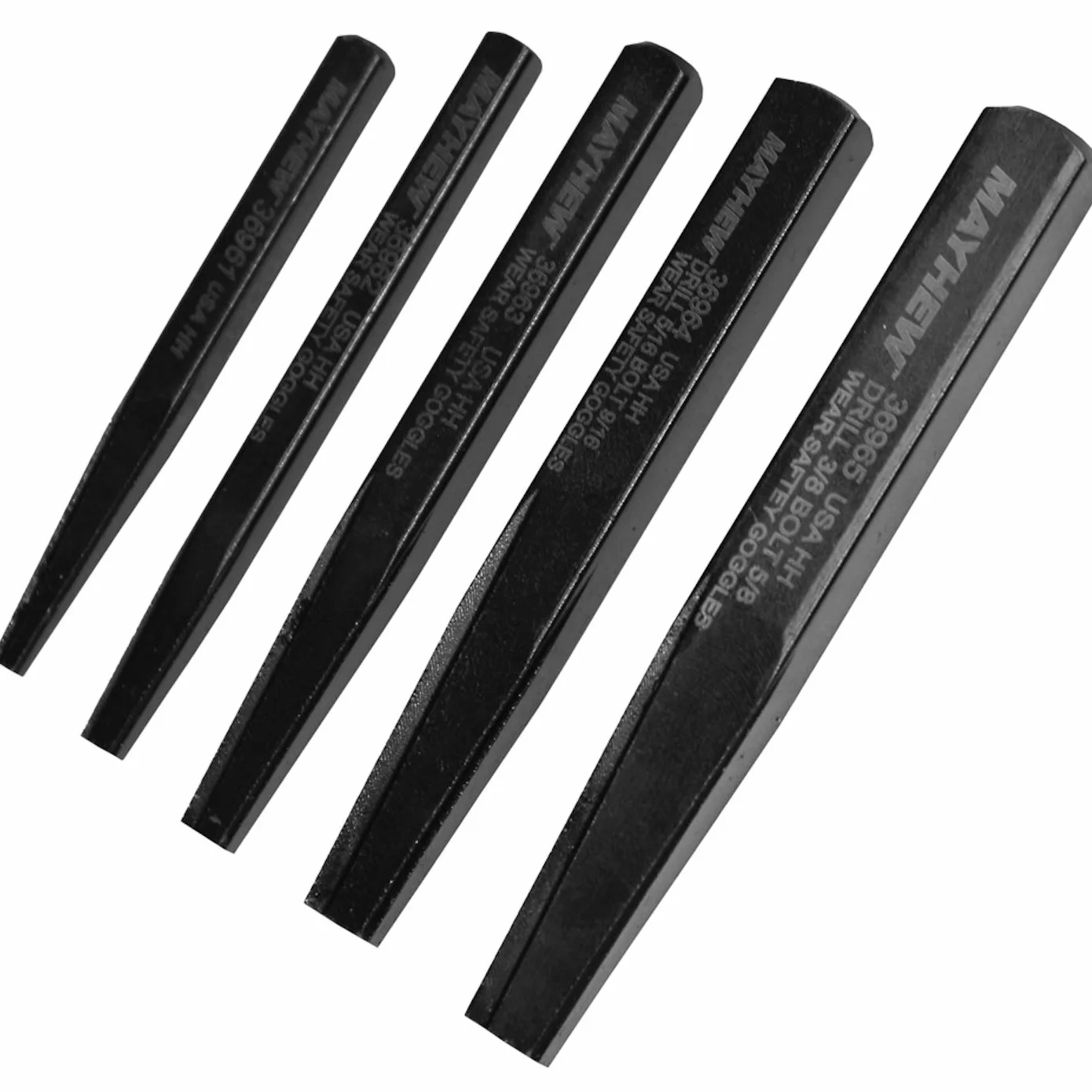 Mayhew Pro 37332 zestaw wykrętaków śrubowych, 5-częściowy, czarny