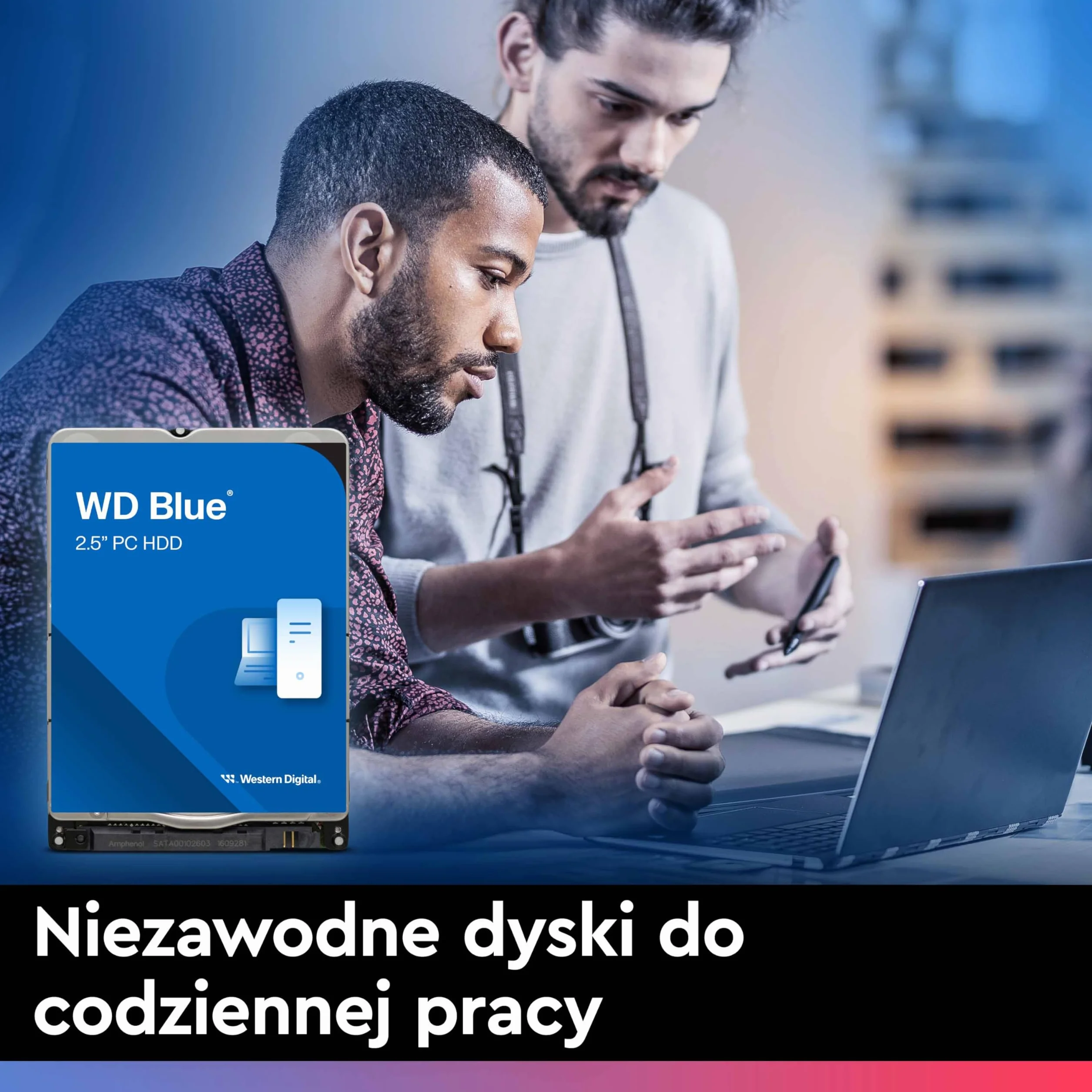 WD Blue 2TB 2.5" wewnętrzny dysk twardy 5400 obr./min SATA 6 Gb/s 128 MB pamięci podręcznej