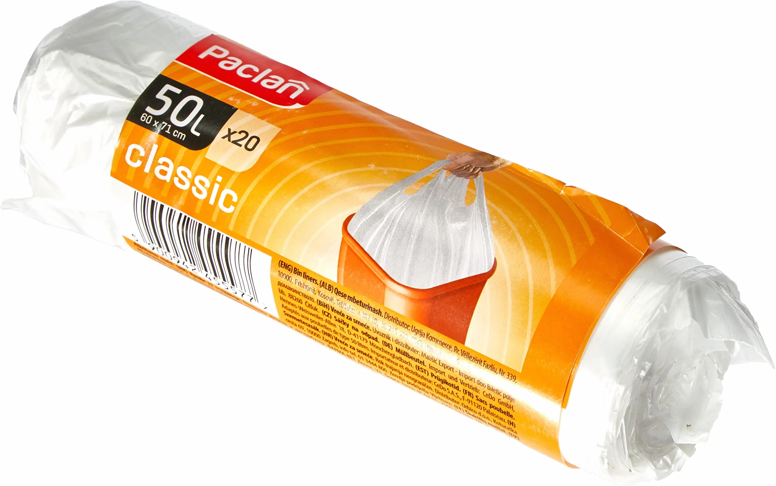 Paclan Classic Worki na Śmierci, 15 x 5 x 5 cm; 178 g, 50 l, 20 Sztuk