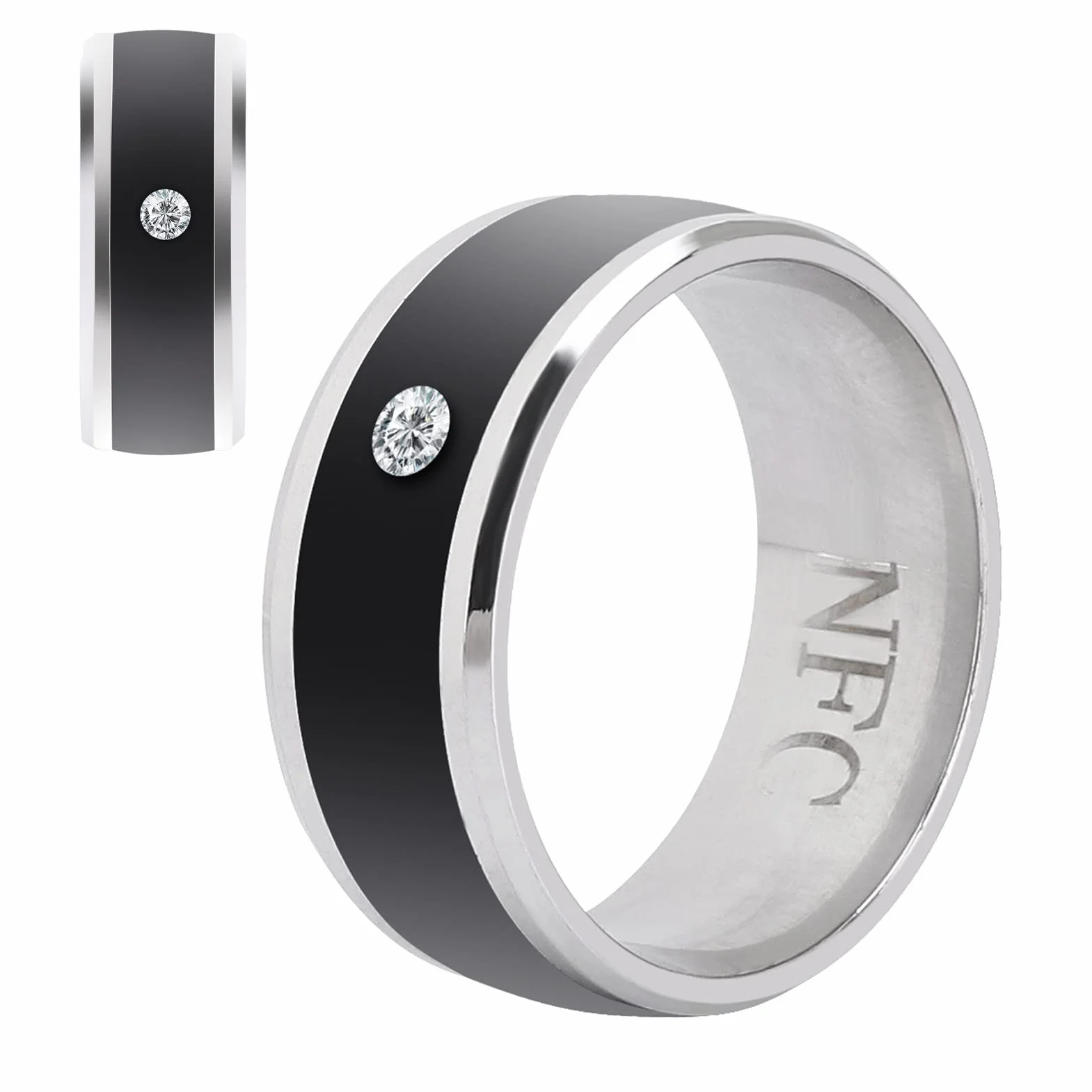 Wosune NFC Smart Ring wodoodporny inteligentny pierścień rozmiar 11 Metal