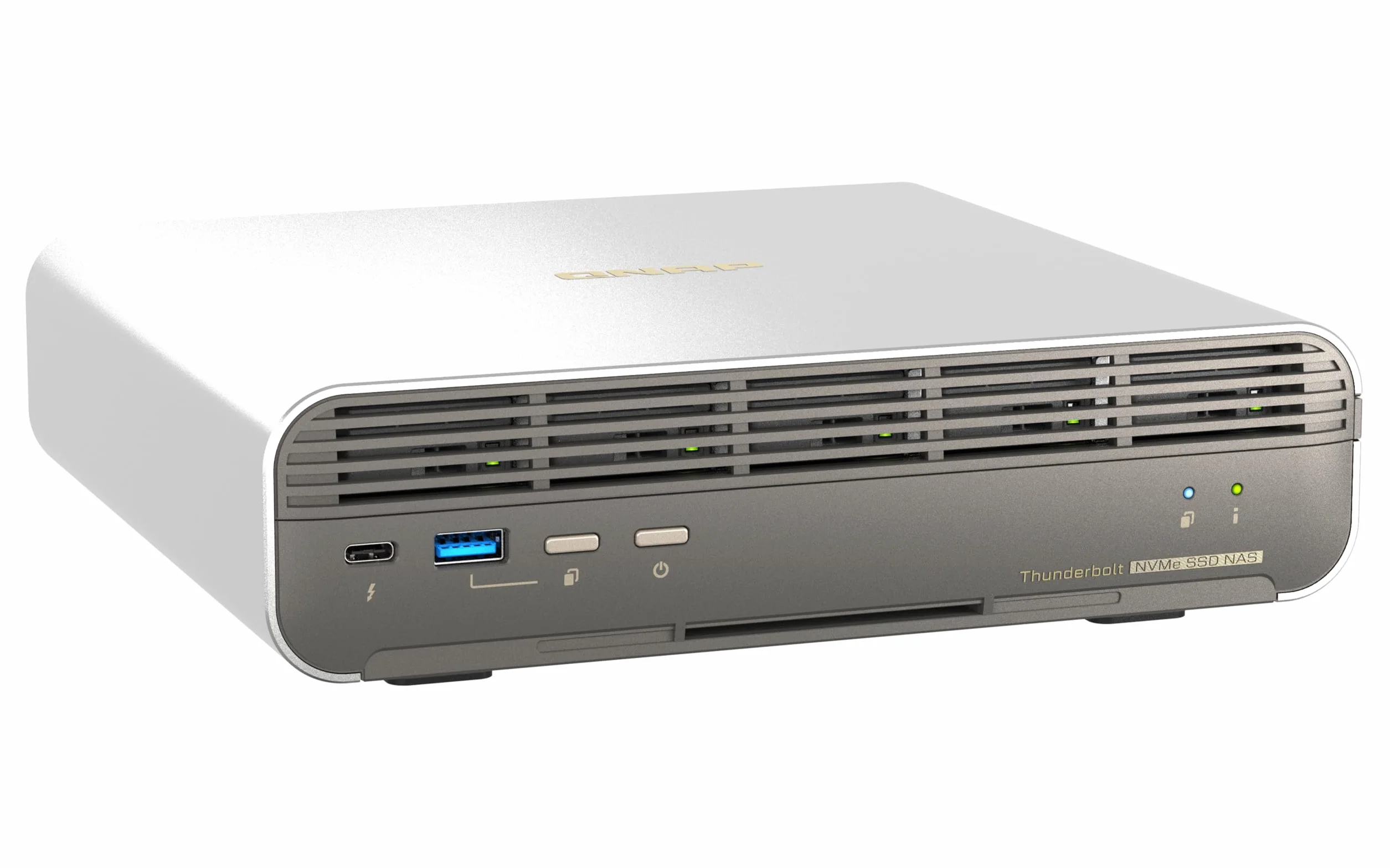 QNAP TBS-h574TX-i5-16G Thunderbolt Compact All-Flash 5x E1.S M.2 SSD Intel Core i5-1340PE 2x Thunderbolt 4