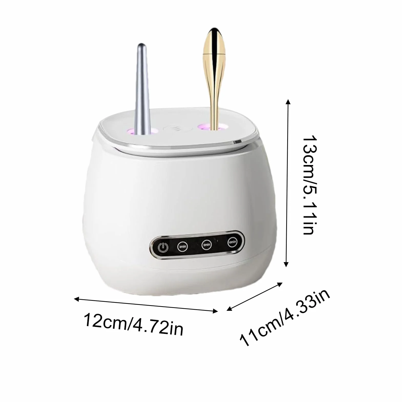 Retainer Cleaner 52kHz Aligner Cleaning Machine, Portable UV Sterilizer For Mouthguard Denture Jewelry Watch Strap, Home And Travel Cleaning Solution For Kids Adults Seniors, .33x4.72 X 5.11in
