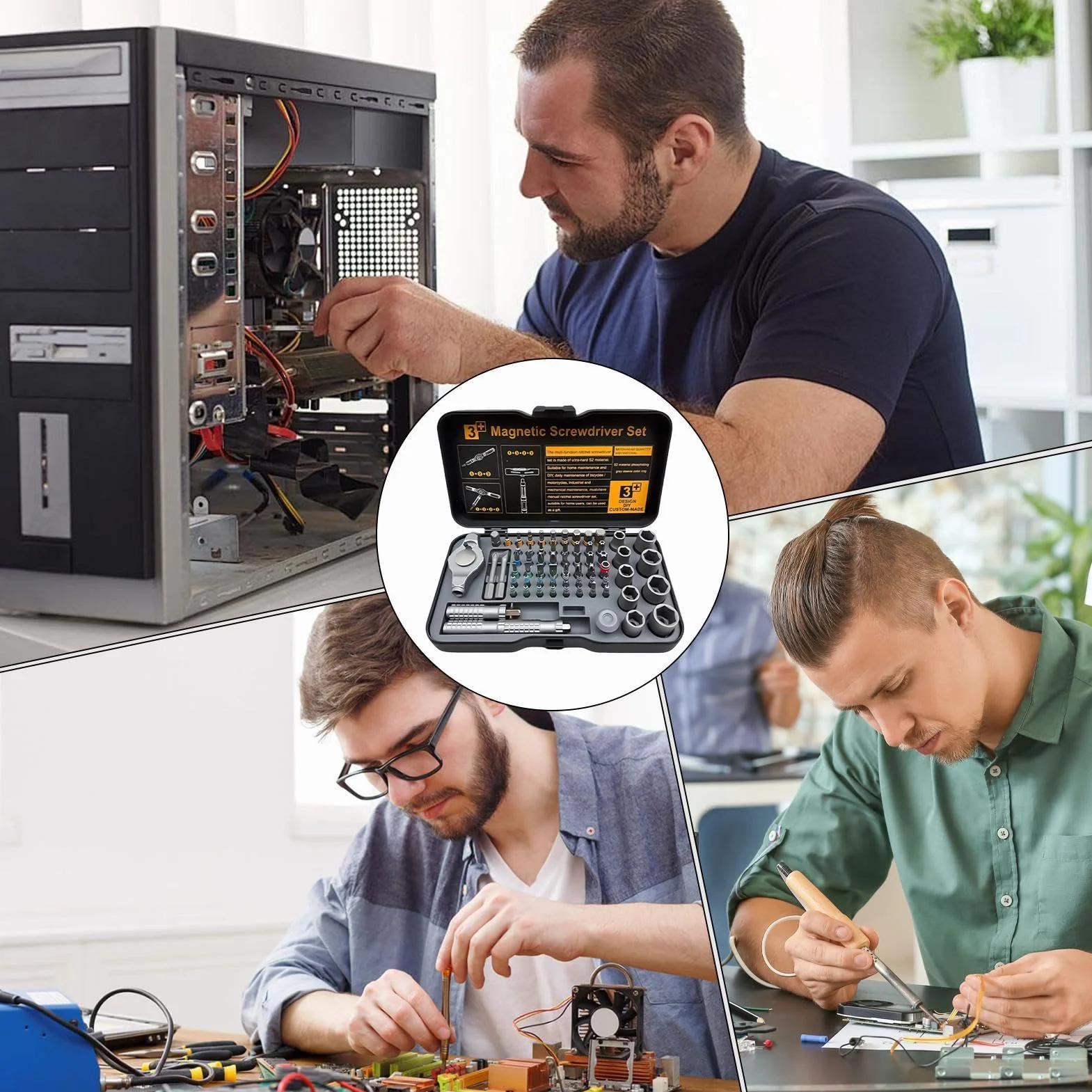 Zestaw Magnezowych Grzechotkowych Śrubokrętów Precyzyjny Zestaw Narzędzi | Ergonomiczny Uchwyt Mini Zestaw Grzechotkowy Do domu, warsztatu, elektroniki, komputera, zegarka, samocho