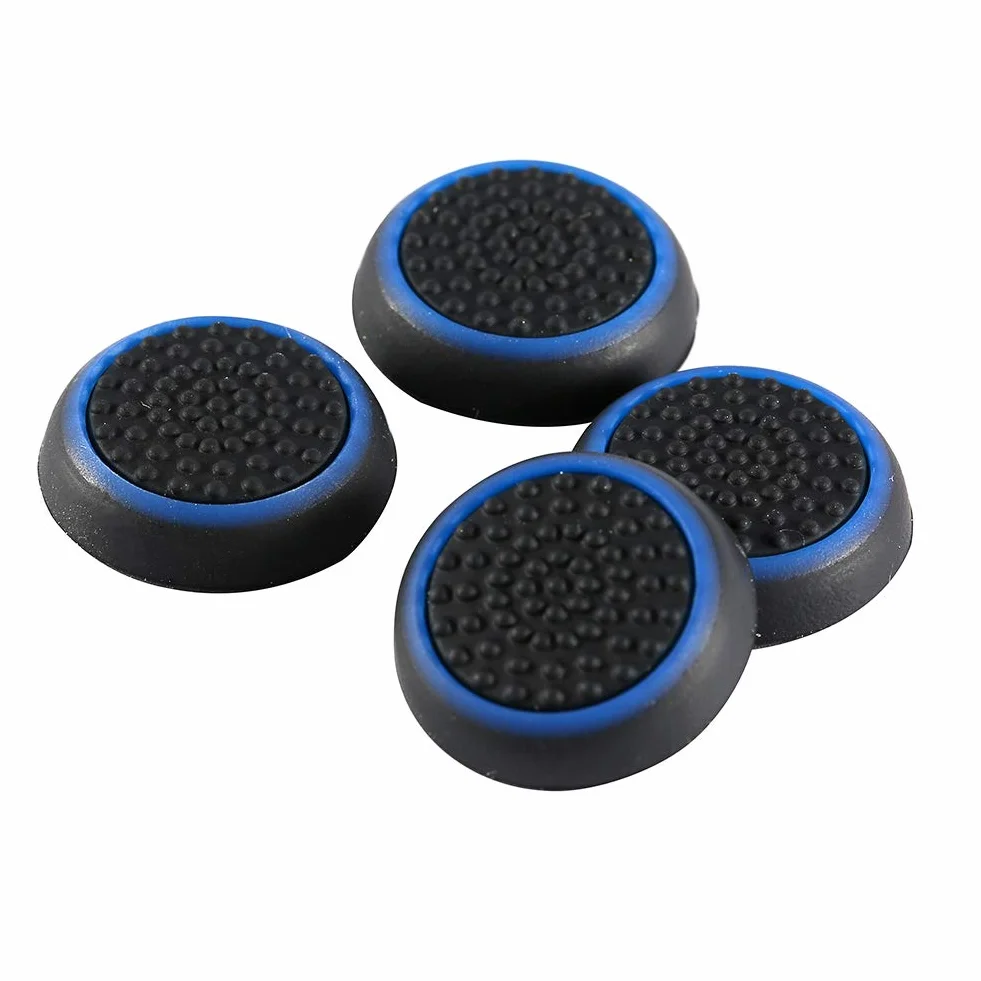 Joystick Zapasowe Nakładki, Uchwyty na Kciuk Kontrolera, 4 szt. Zamiennik Silikonowy Uchwyt na Kciuk Osłona Joysticka Do Dla (BLUE)