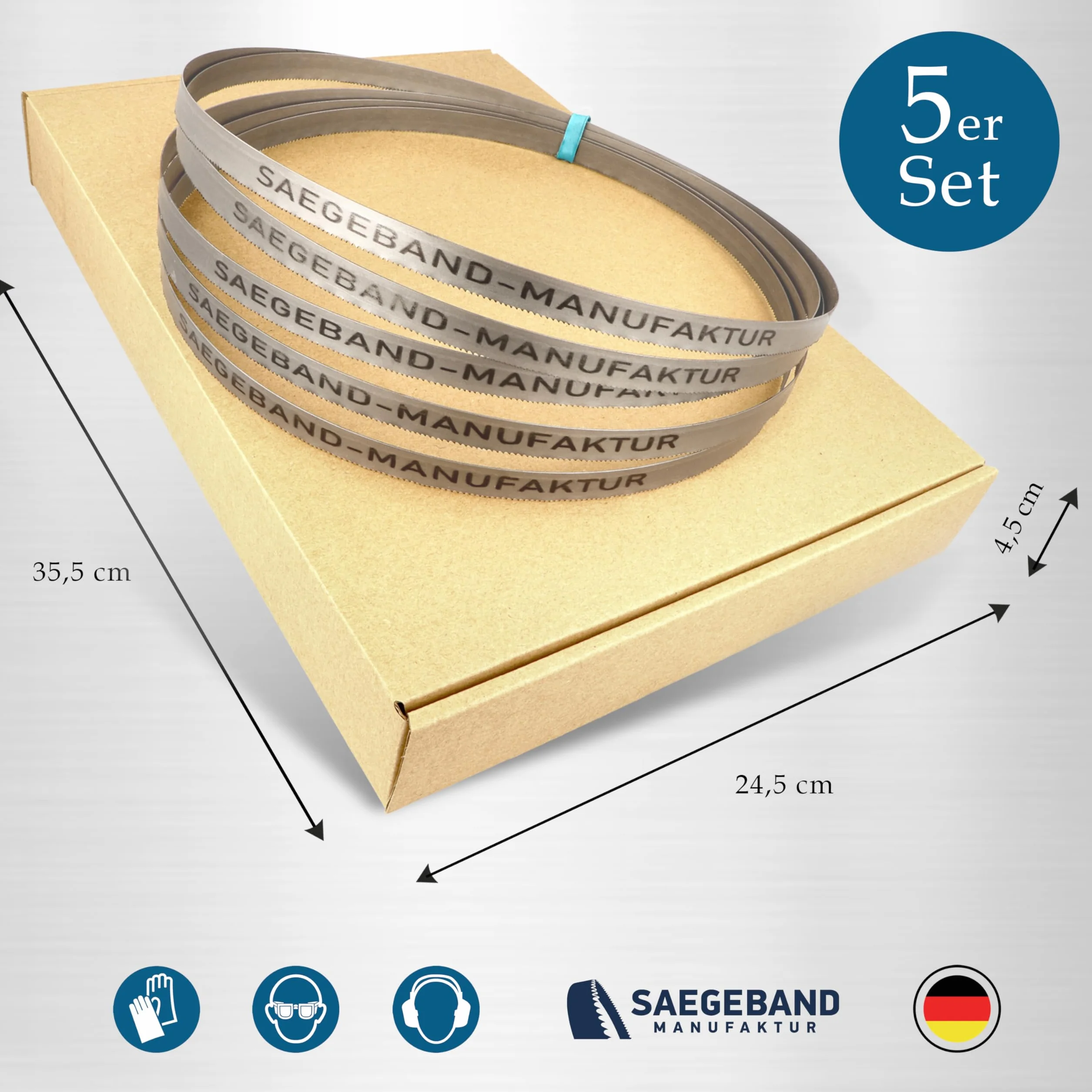 5 x bimetalowa taśma do piły 730 x 13 x 0,5 mm z 14/18 ZpZ do akumulatorowej piły taśmowej Panasonic EY45A5