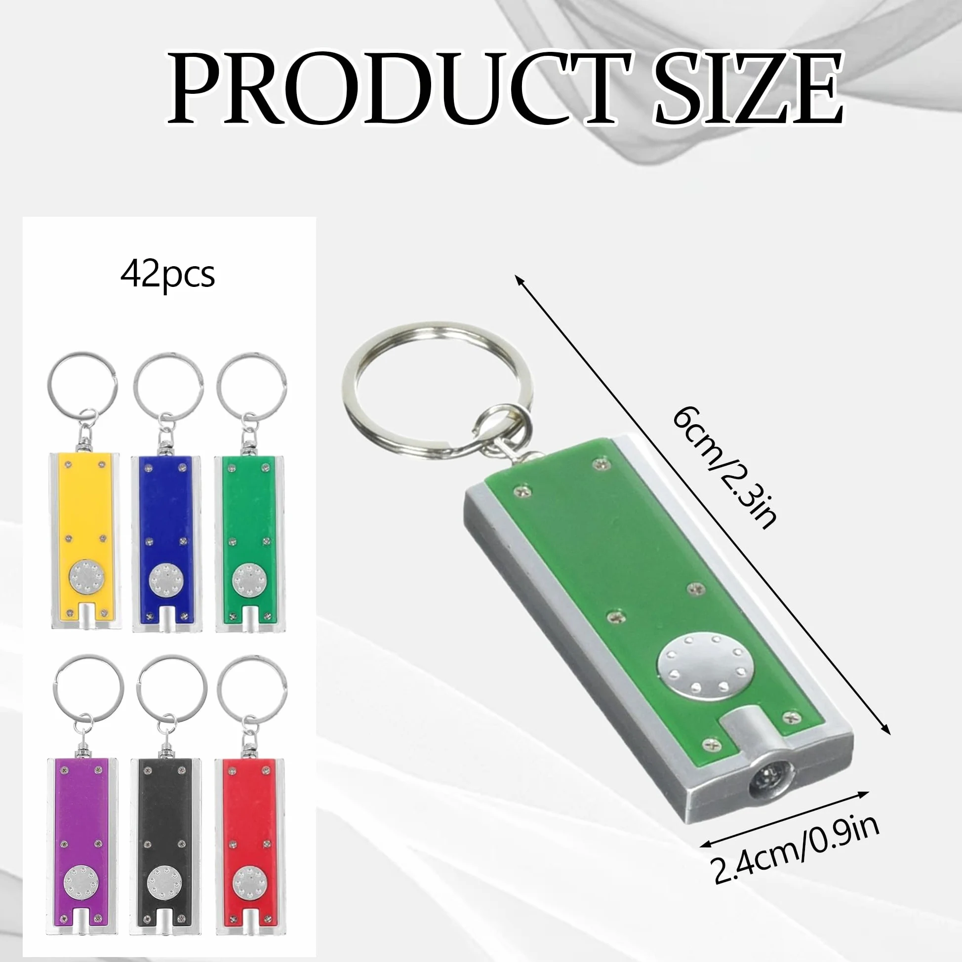 42 szt. Mini latarka, brelok, luzem, kolorowe, małe, przenośne światła LED, ultralekka latarka, brelok do kluczy na kemping, sprzęt do aktywności na świeżym powietrzu, prezenty