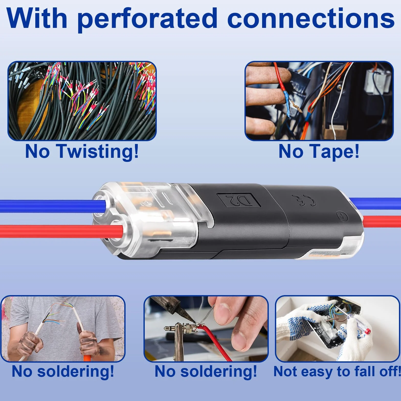 Wodoszczelne złącze kablowe 2-biegunowe 40 sztuk 12V 18-22 AWG do samochodu LED audio