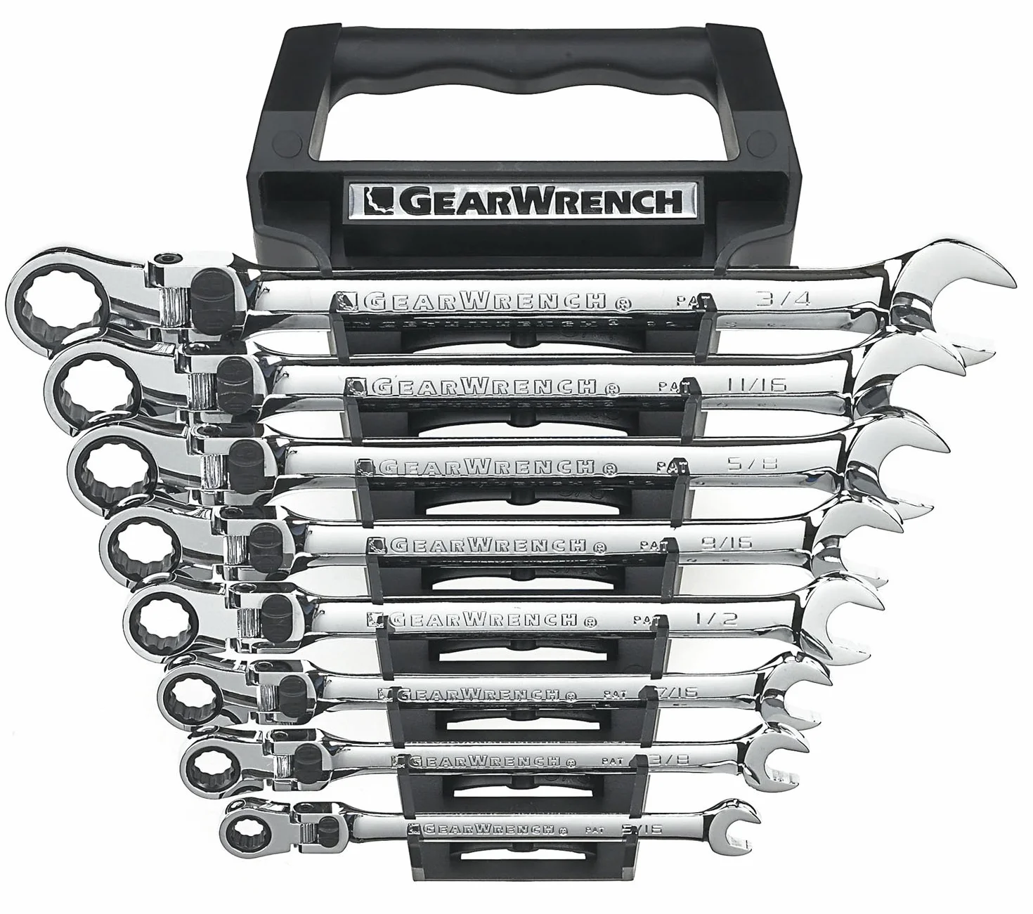 GEARWRENCH Zestaw kluczy płasko-oczkowych 8 szt., 12 pt. XL, SAE - 85798