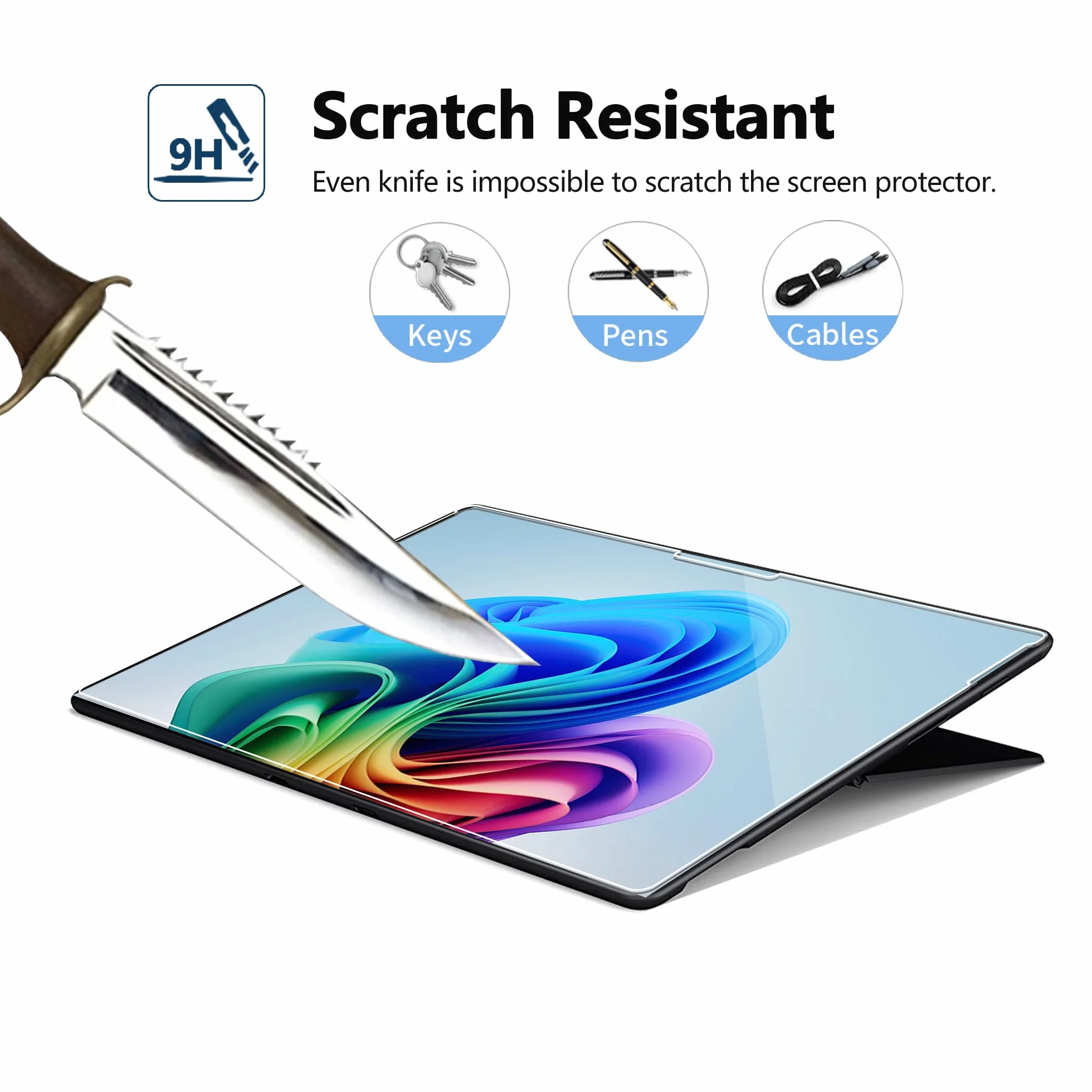 MEGOO Crystal Sense Screen Protector dla Surface Pro 12 cali (2025), ultra-cienkie szkło 9H, HD transparentność, wysoka czułość dotyku, przyjazny dla etui, odporny na ślady palców, 2 sztuki