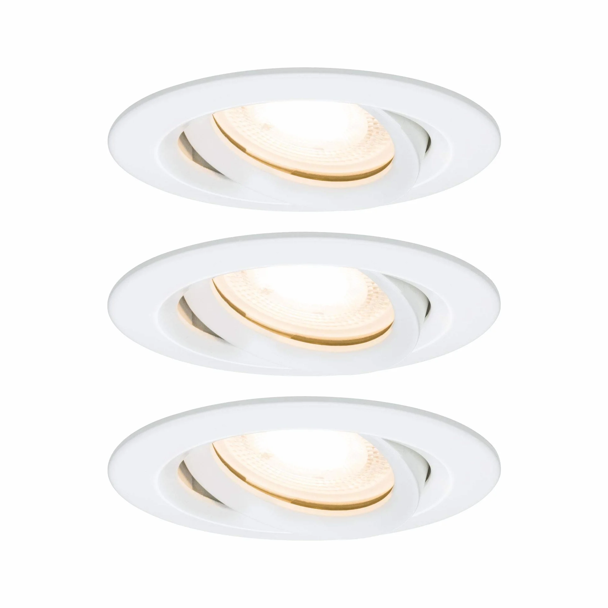 Paulmann 92898 Nova oprawa do zabudowy LED, wychylna, okrągła, 7W spot, IP65, GU10, Kolor biały, reflektor do zabudowy