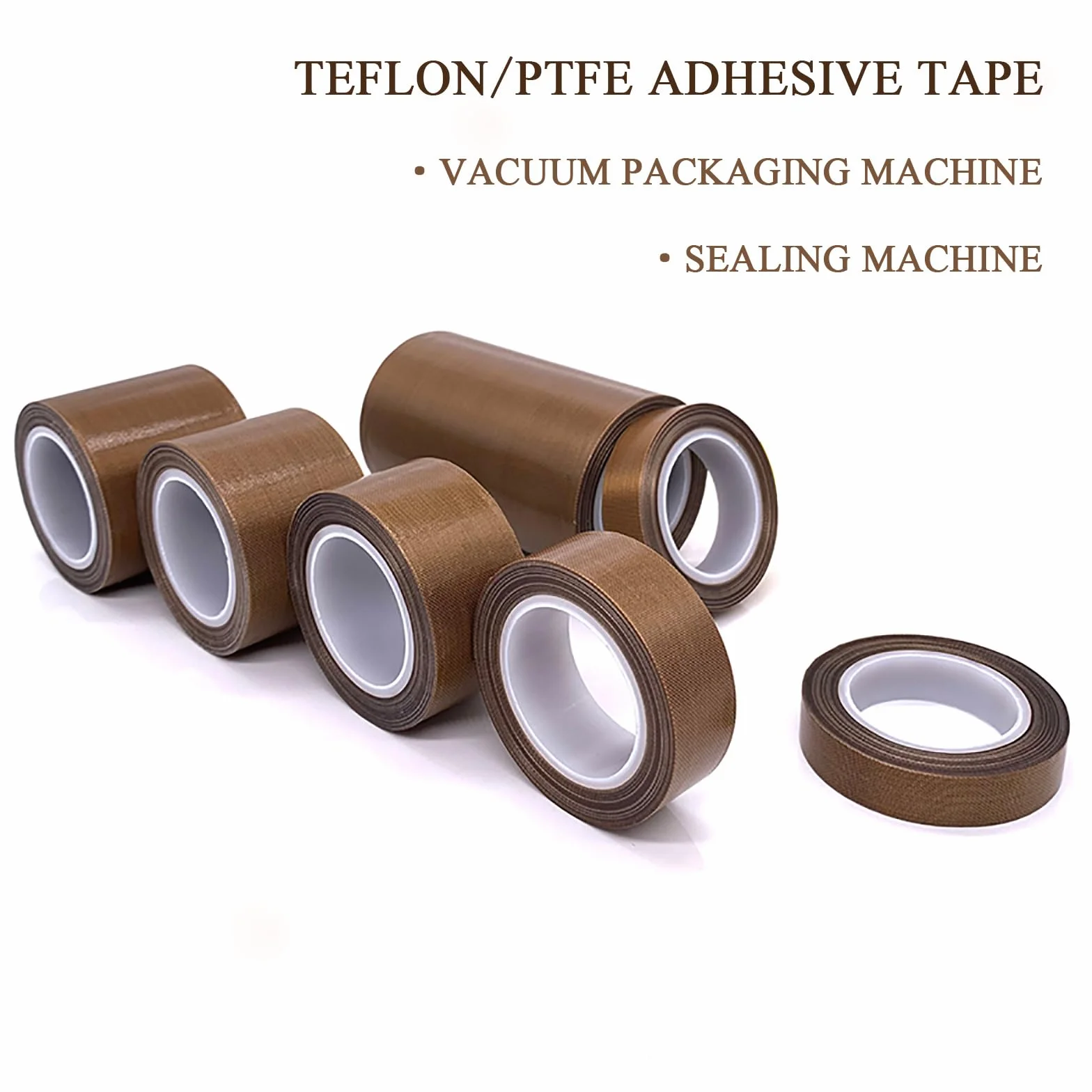 Taśma teflonowa, grubość 0,13 mm, szerokość 40-300 mm, taśma klejąca PTFE do maszyn do pakowania próżniowego i przemysłu elektrycznego, długość 10 metrów(150mm)