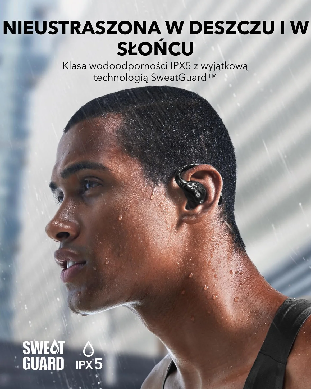 Soundcore by Anker AeroFit Pro Otwarte Słuchawki Ergonomiczna Konstrukcja Szczegółowy Dźwięk